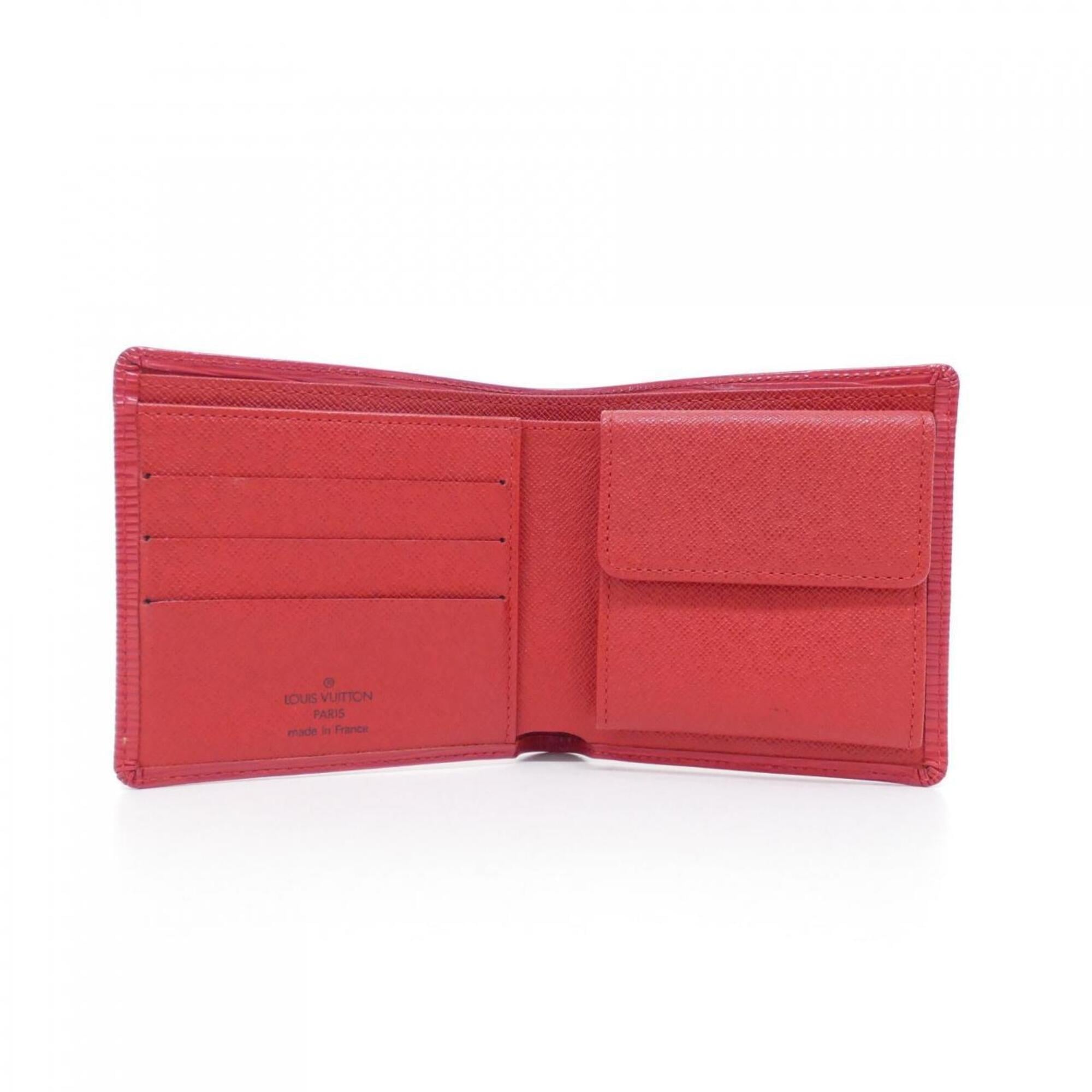 Louis Vuitton Rouge Leather Wallet (Bi-Fold) (Pre-Owned)