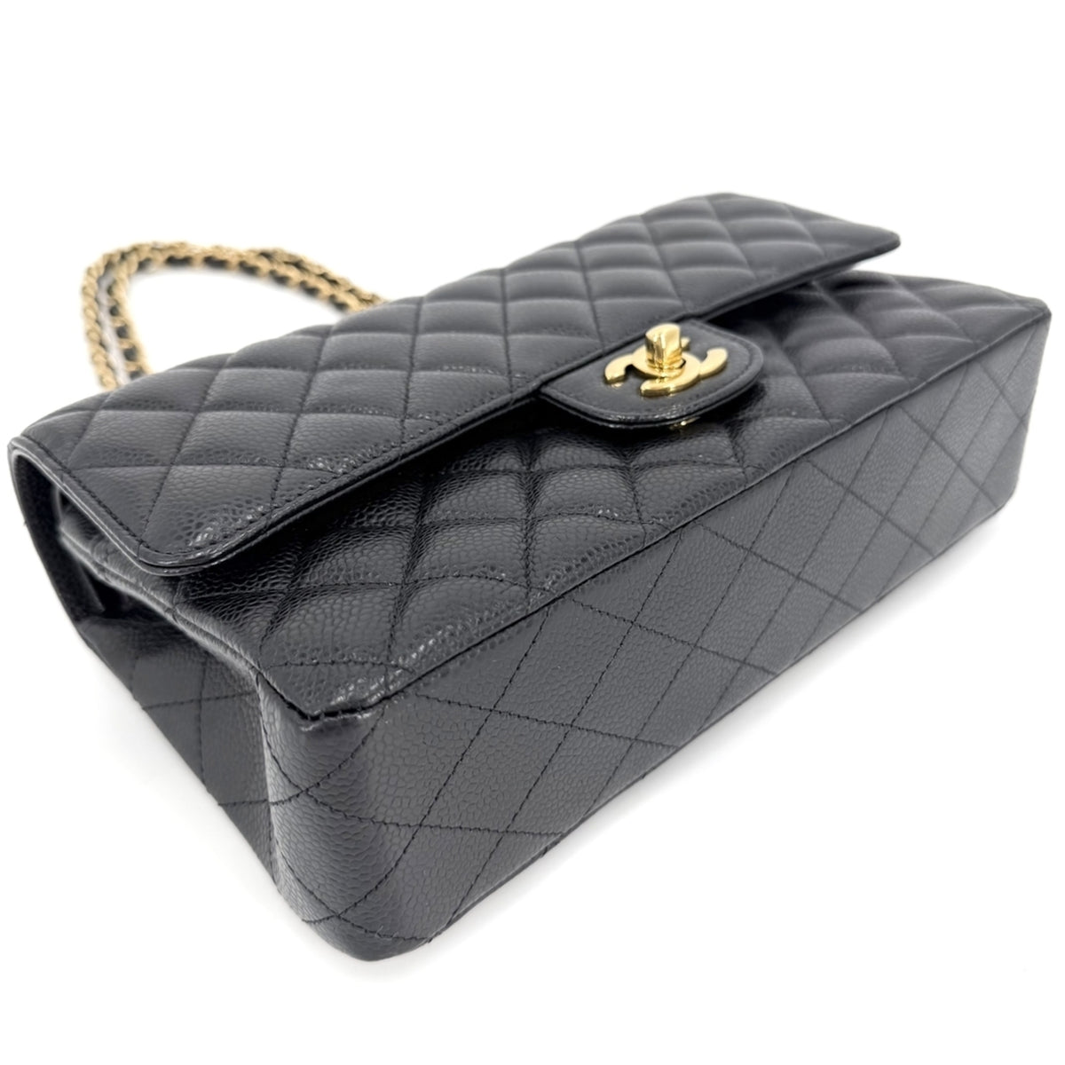 Chanel Black Grained Calfskin Shoulder Bag (Pre-Owned)