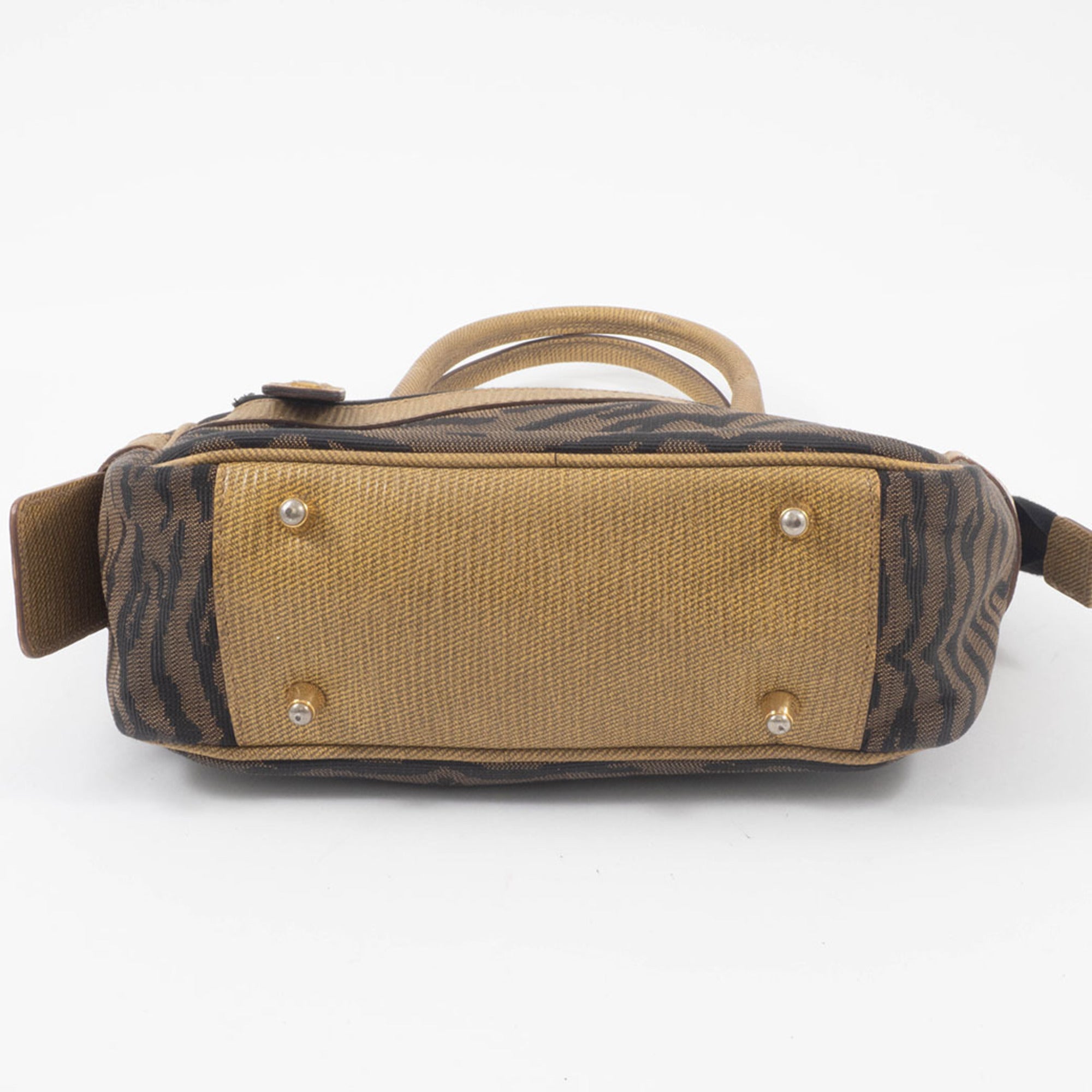 Fendi Brown Canvas Shoulder Bag (Pre-Owned)
