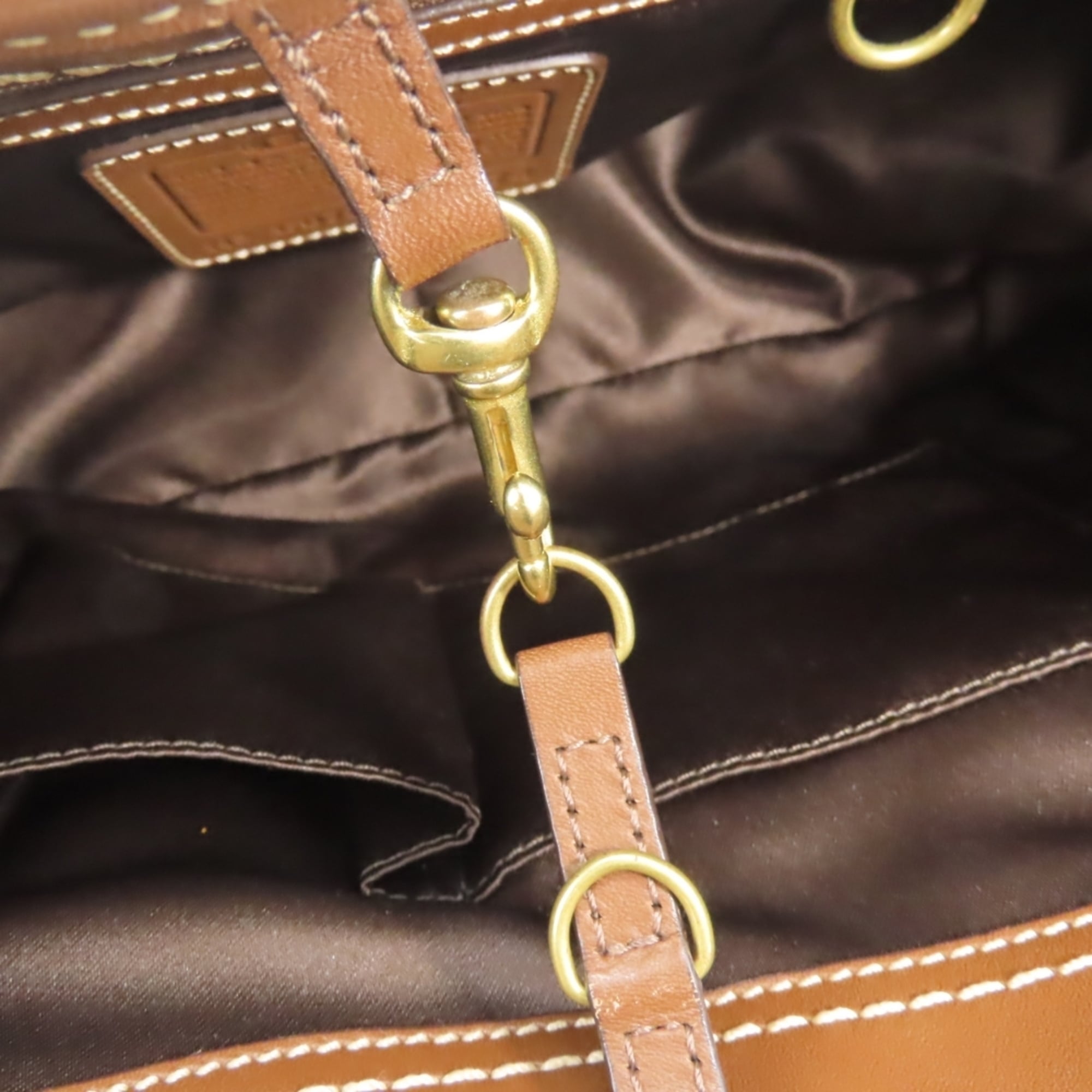 Coach Brown Canvas Leather Shoulder Bag (Pre-Owned)