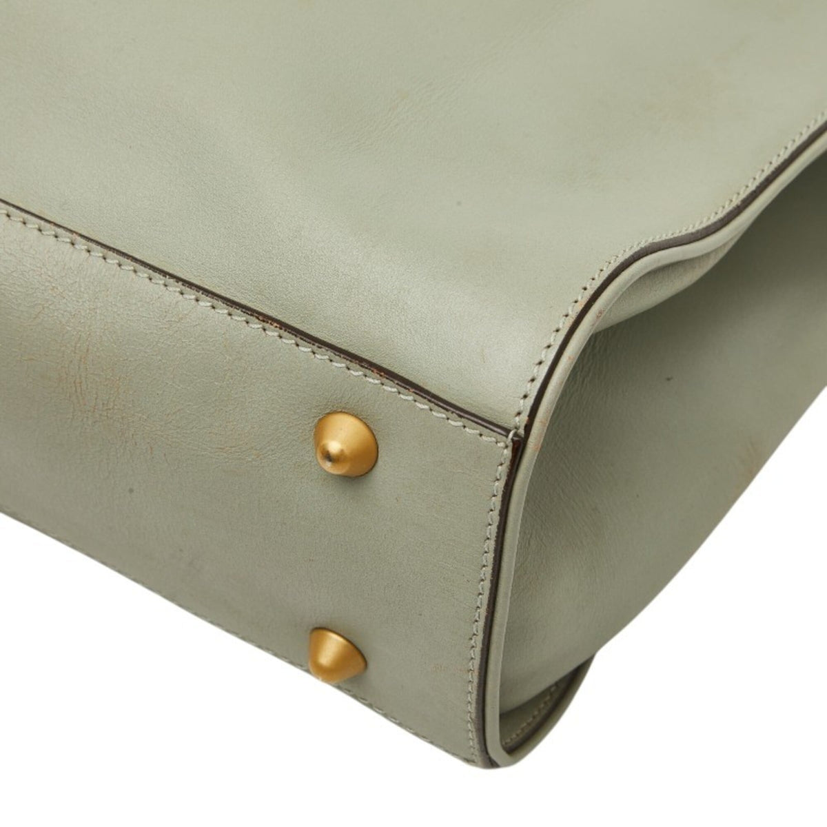 Chloé Green Leather Handbag Tote Bag (Pre-Owned)