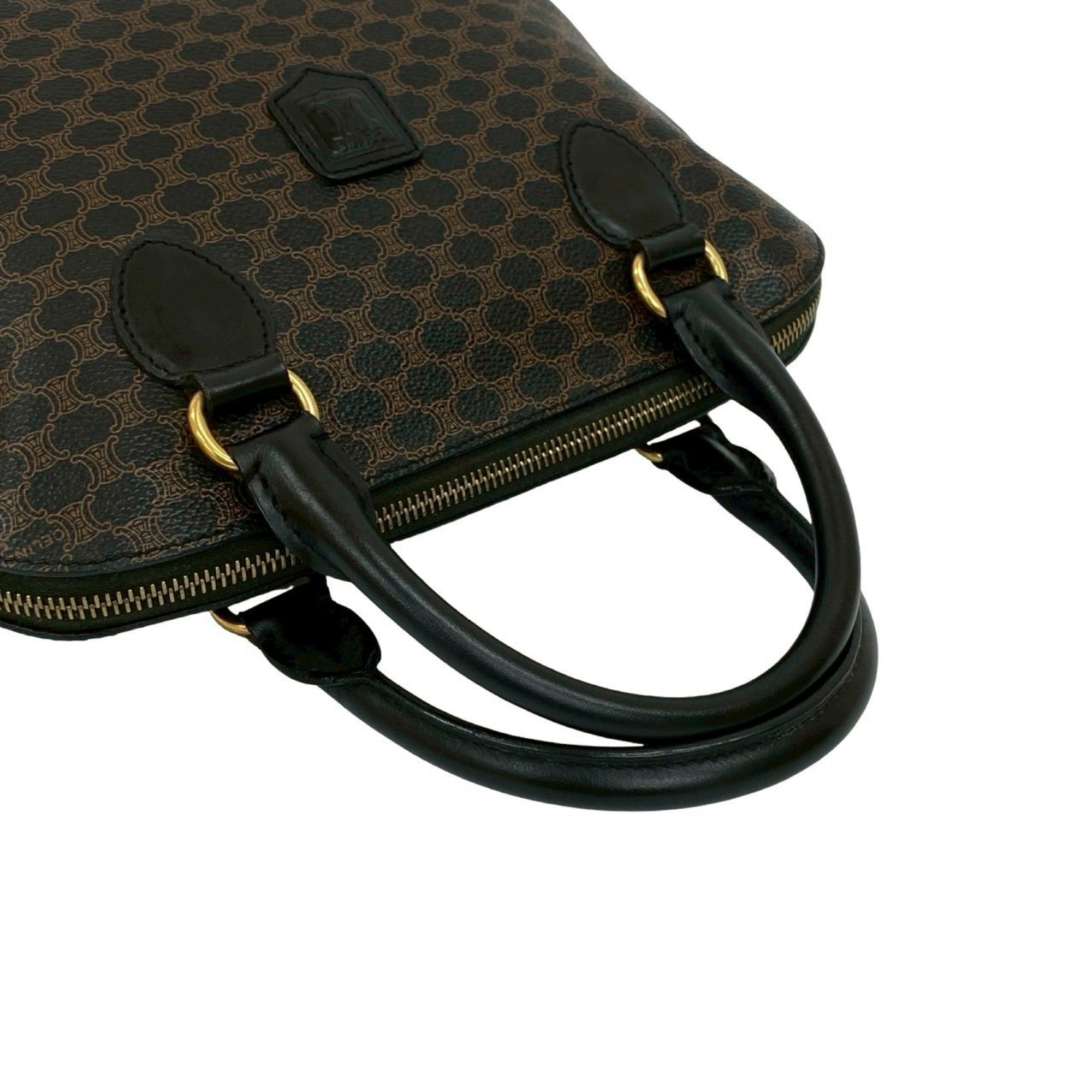 Celine Black Brown Leather Pvc Handbag Tote Bag (Pre-Owned)