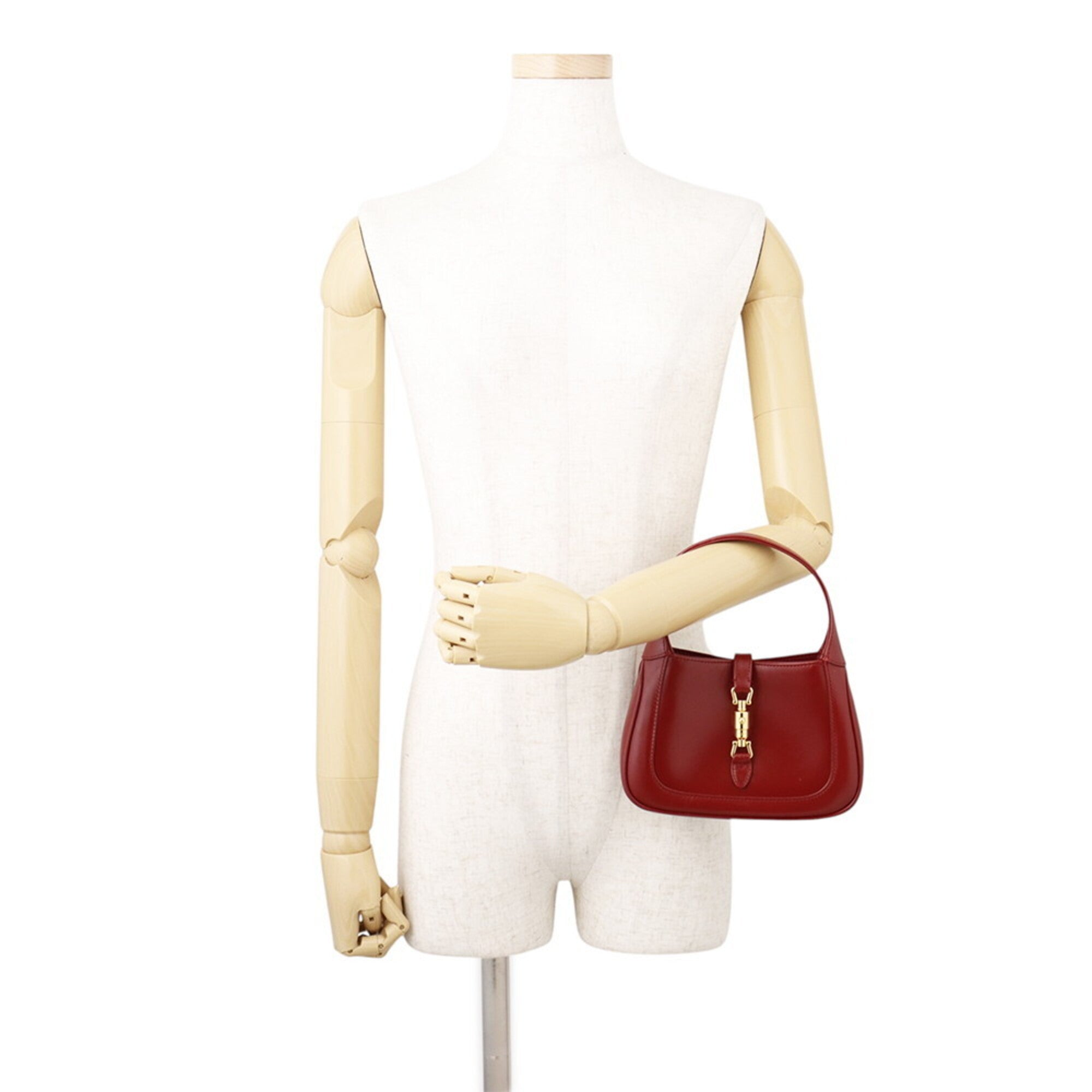 Gucci Red Color Leather Shoulder Bag (Pre-Owned)