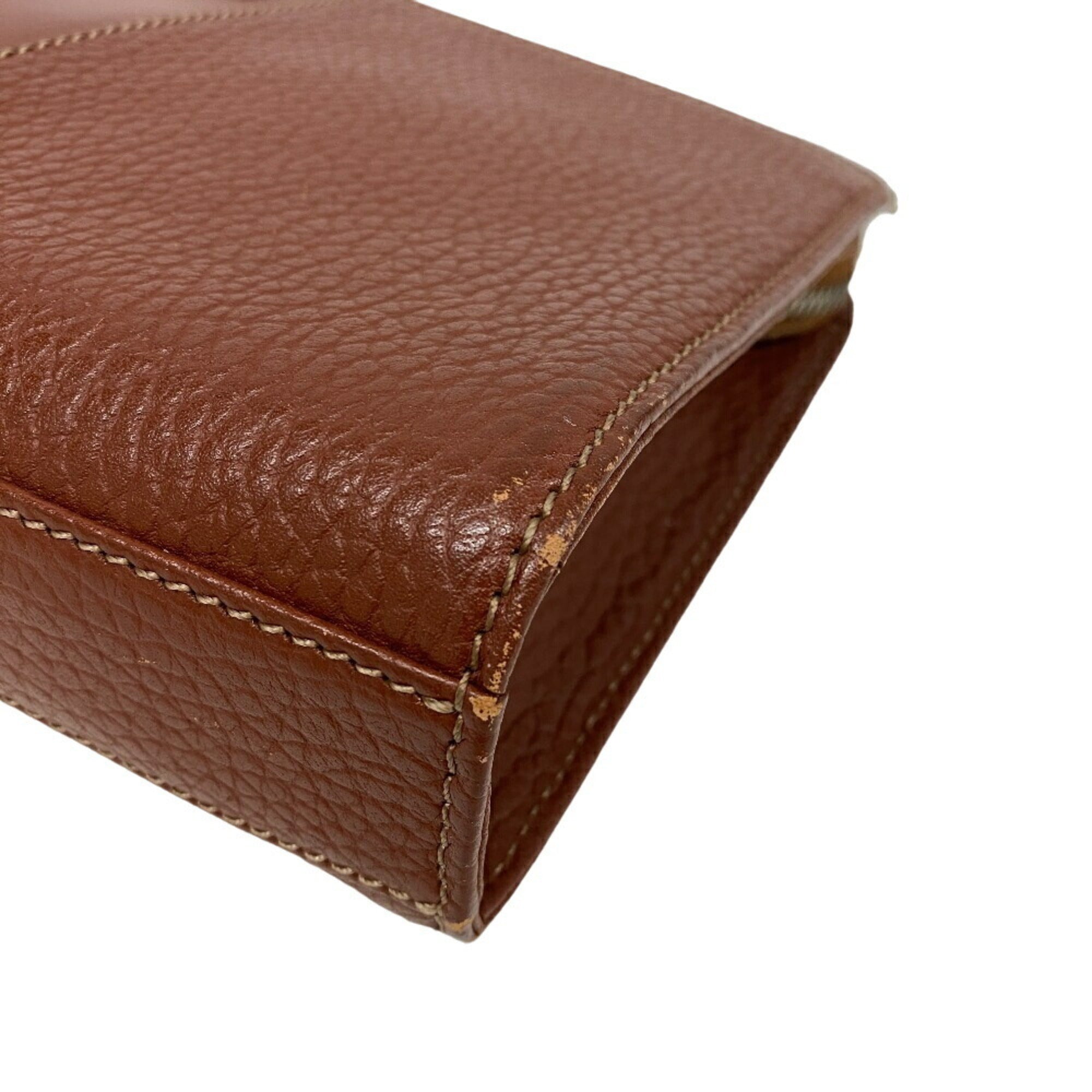 Burberry Brown Leather Clutch Bag (Pre-Owned)