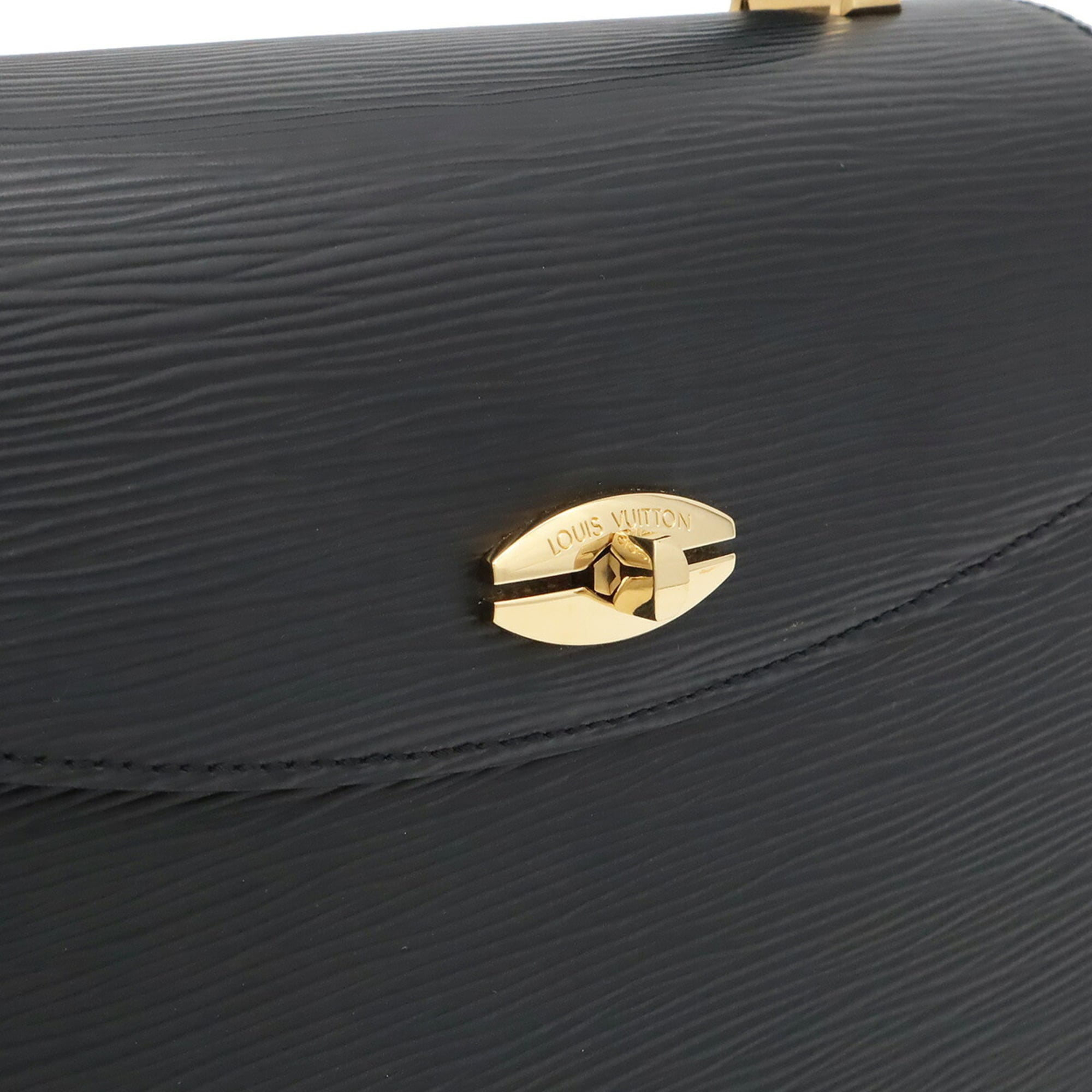 Louis Vuitton Epi Black Noir Epi Leather Handbag (Pre-Owned)