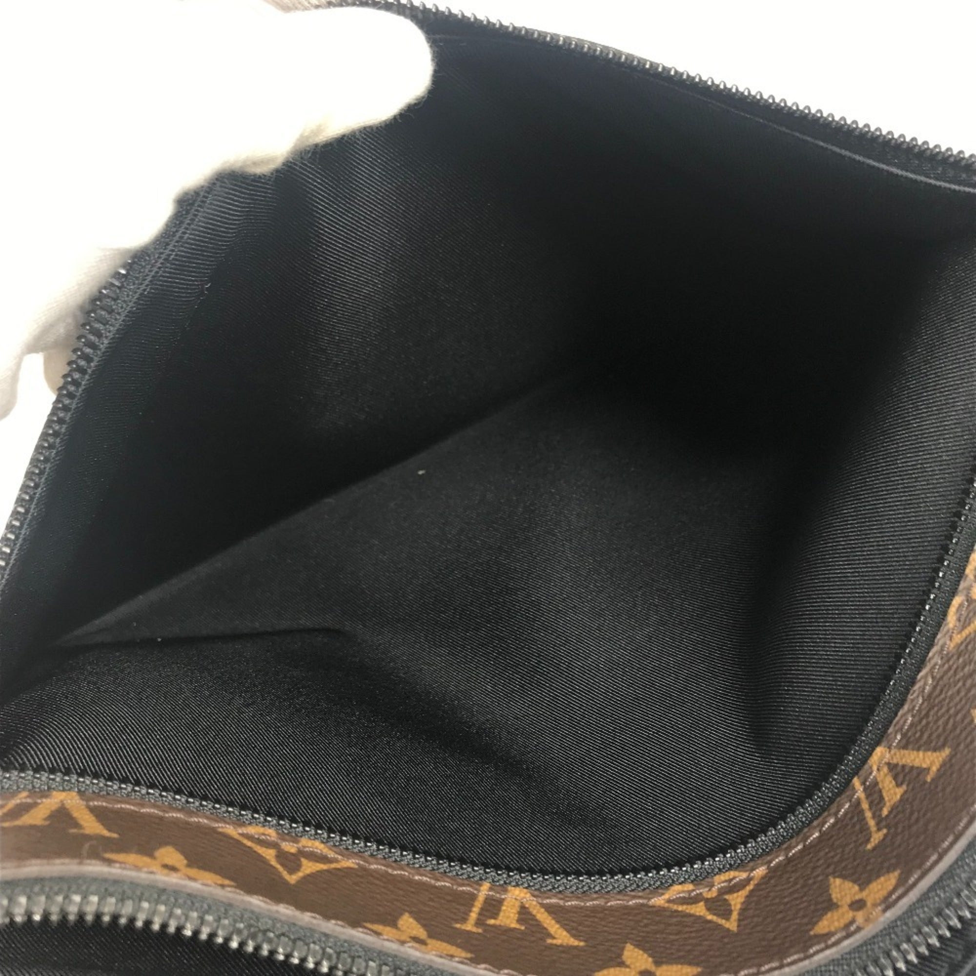 Louis Vuitton Brown Orange Monogram Canvas Clutch Bag Pochette Pouch (Pre-Owned)