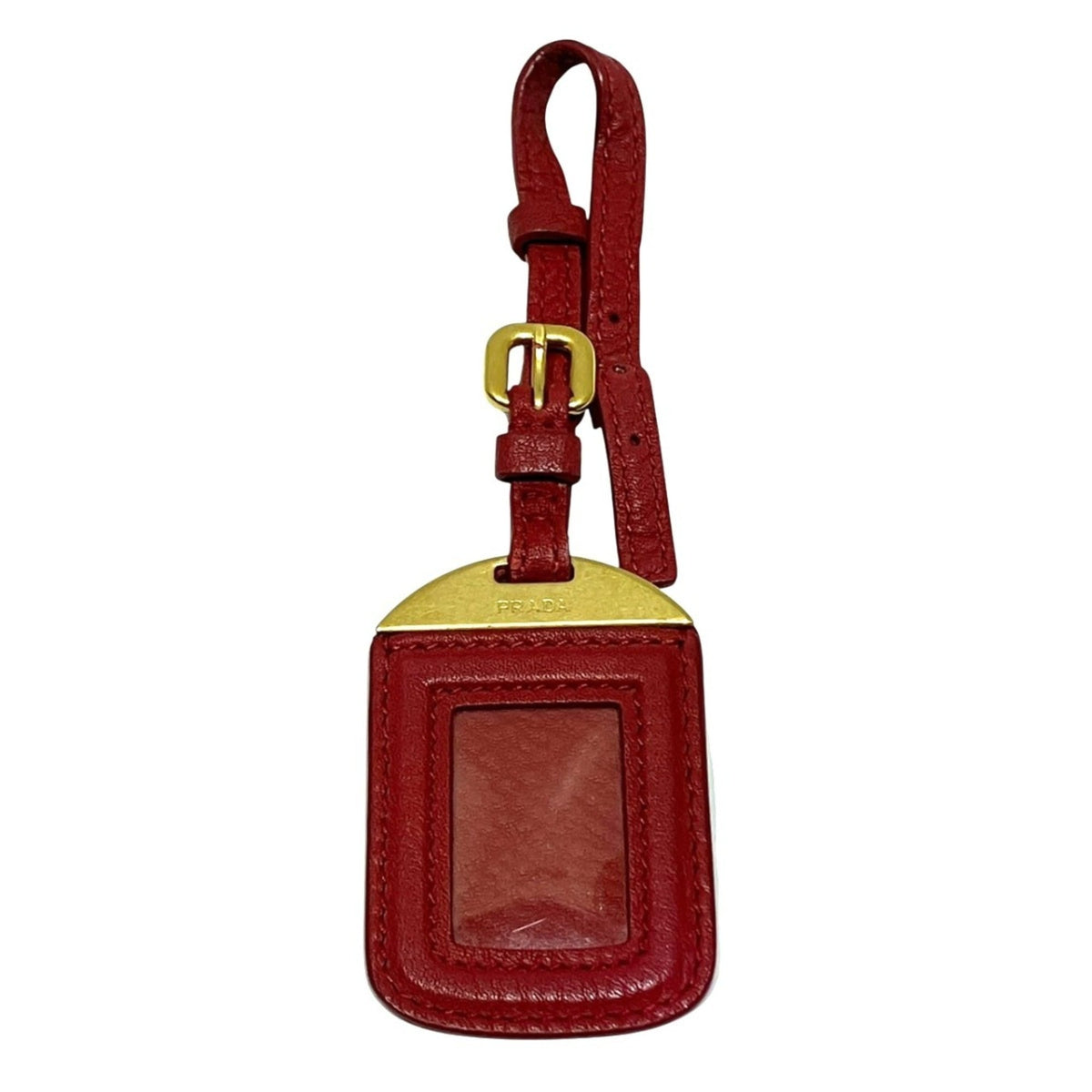 Prada Red Color Leather Tote Bag (Pre-Owned)