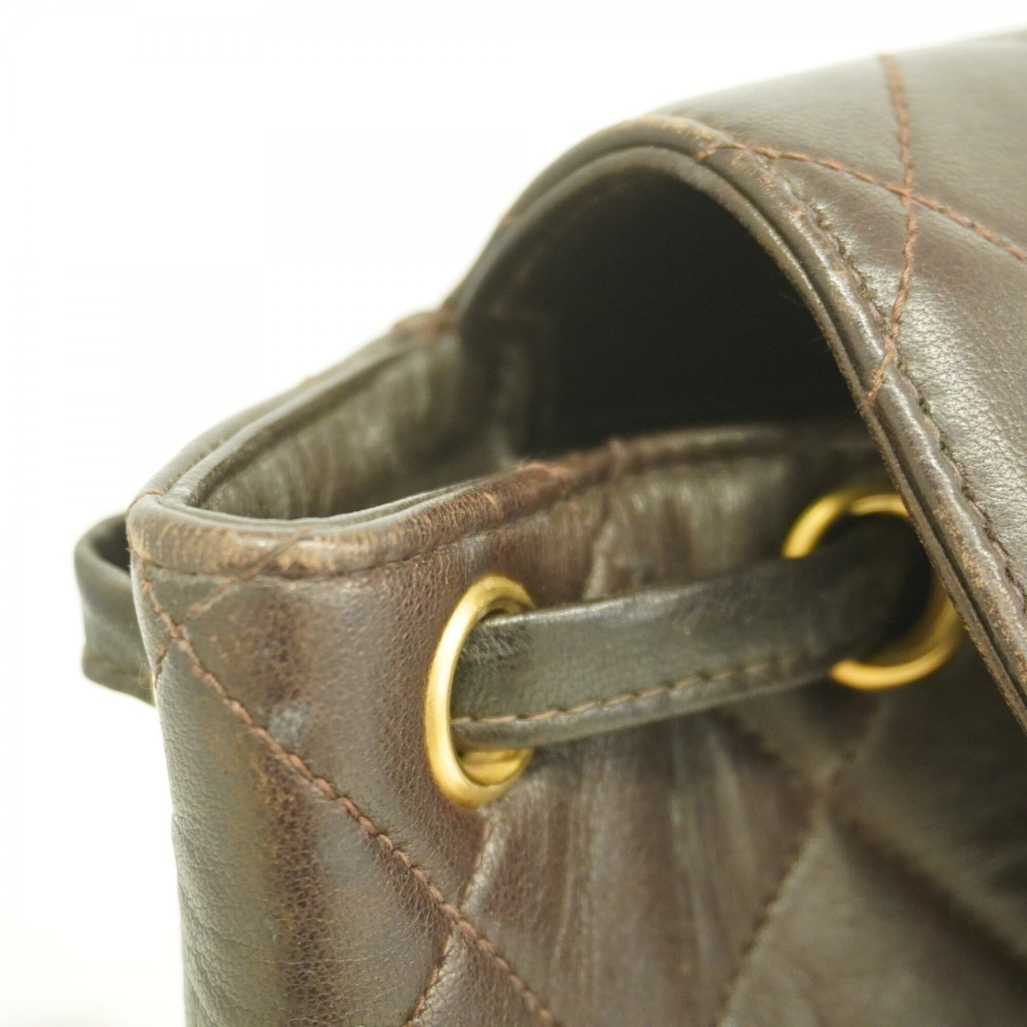 Chanel Brown Leather Backpack (Pre-Owned)