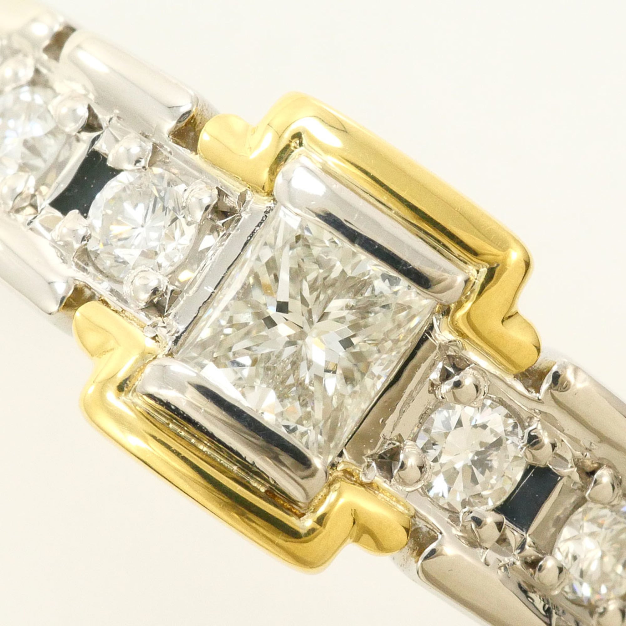 Unbranded Platinum Yellow Gold Yellow Gold (18K) Platinum 900 Band Ring (Pre-Owned)