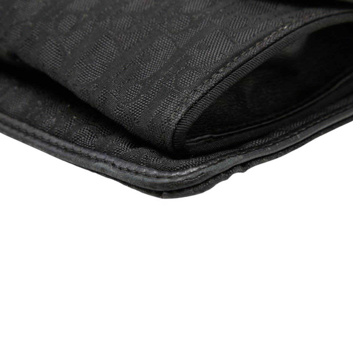 Christian Dior Black Canvas Leather Shoulder Bag (Pre-Owned)