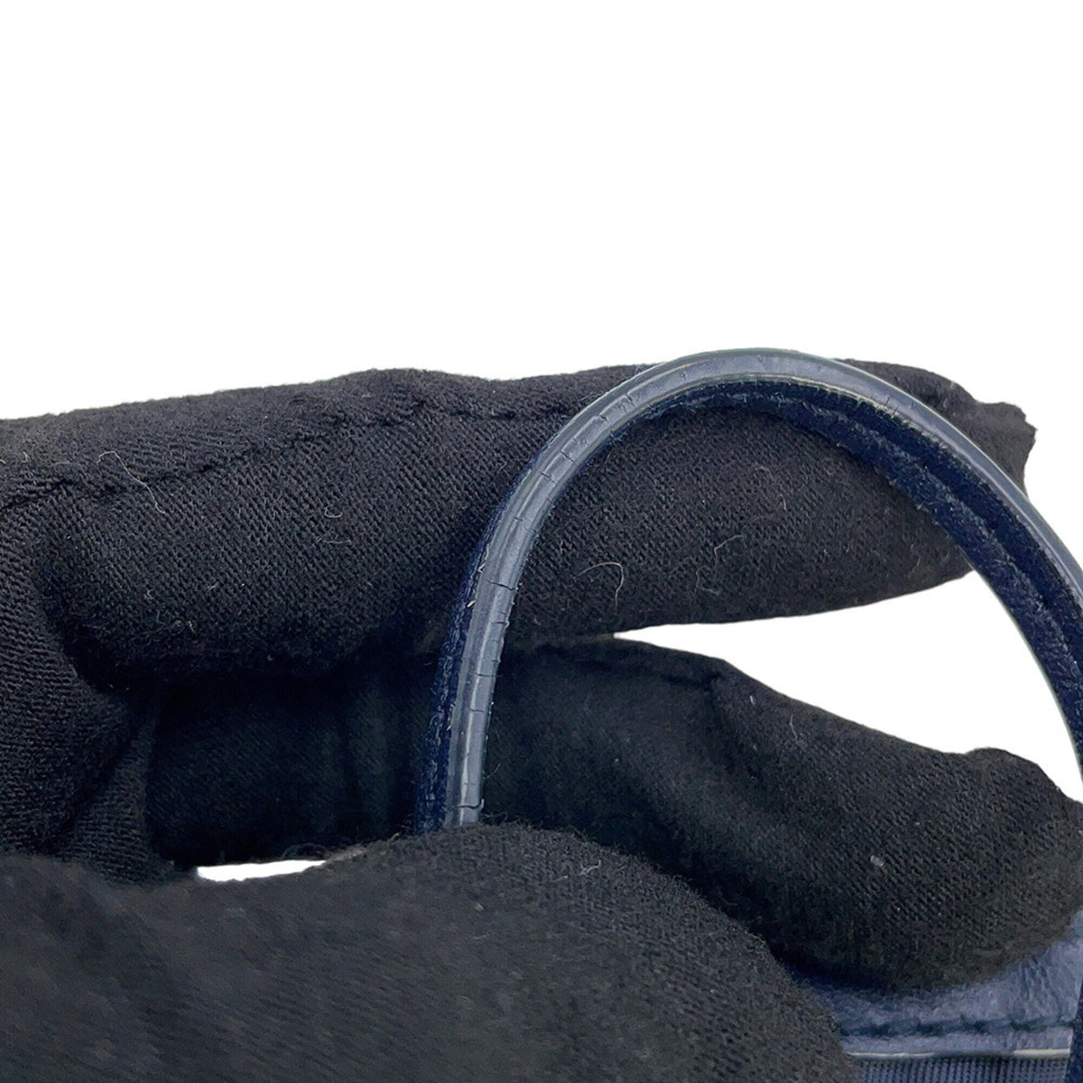 Prada Navy Nylon Leather Handbag (Pre-Owned)