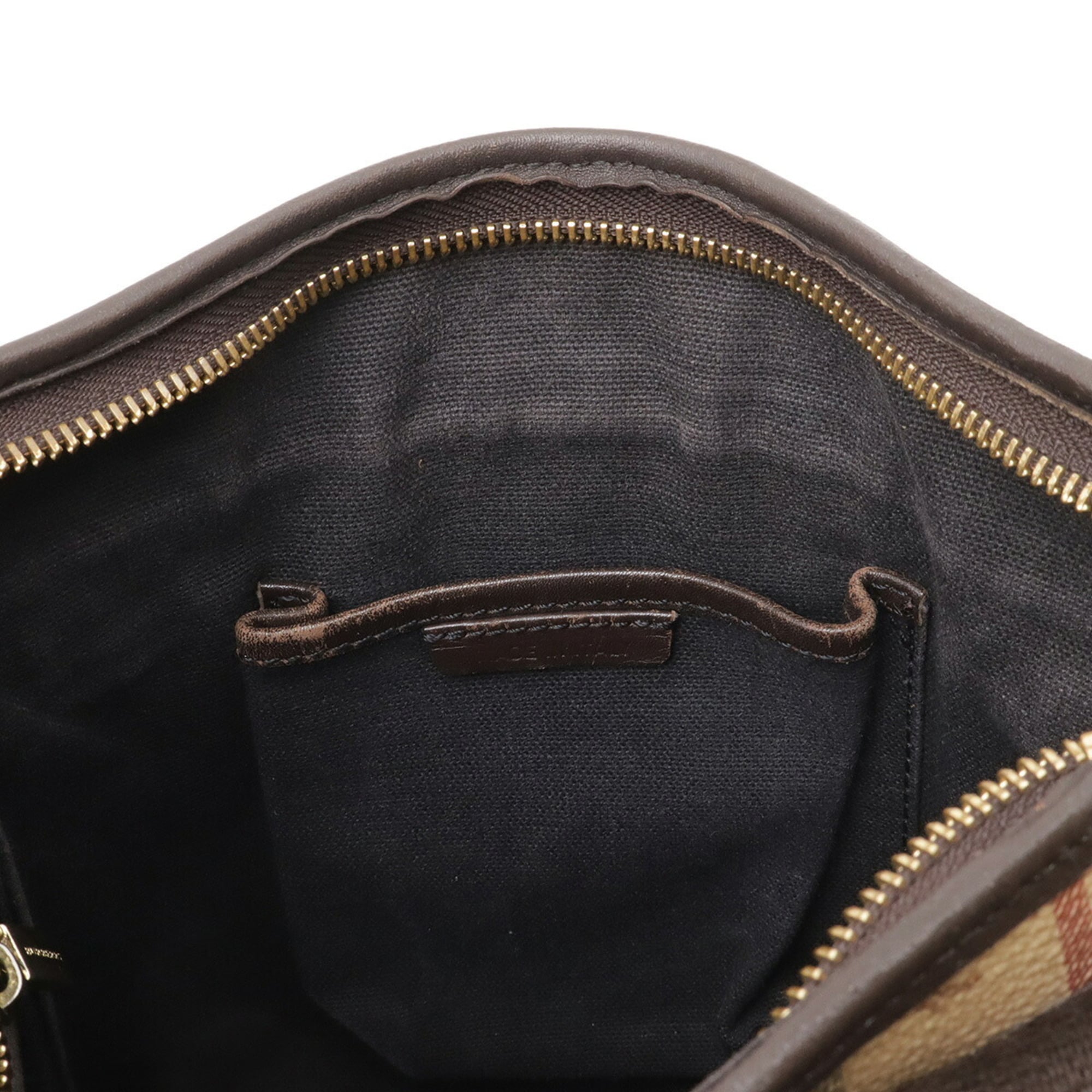 Burberry Beige Black Bordeaux Pvc Leather Pochette Shoulder Bag (Pre-Owned)