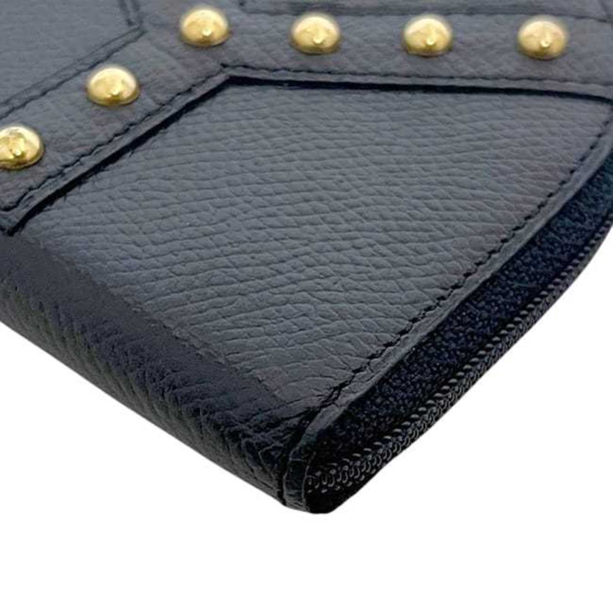 Yves Saint Laurent Black Leather Coin Purse/Coin Case (Pre-Owned)