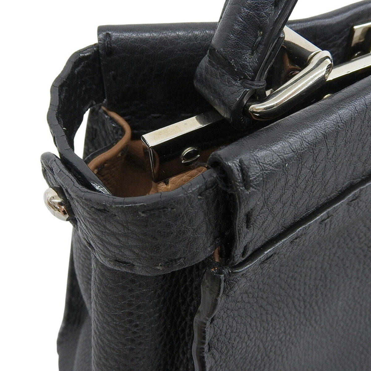 Fendi Black Leather Handbag (Pre-Owned)