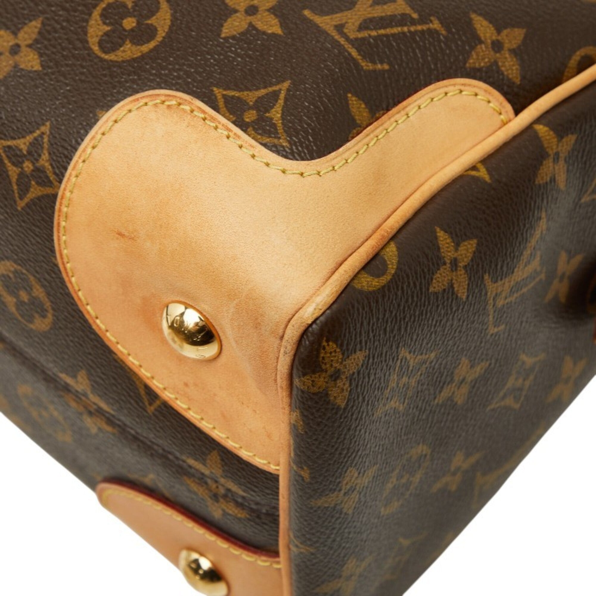 Louis Vuitton Brown Pvc Leather Handbag Shoulder Bag (Pre-Owned)