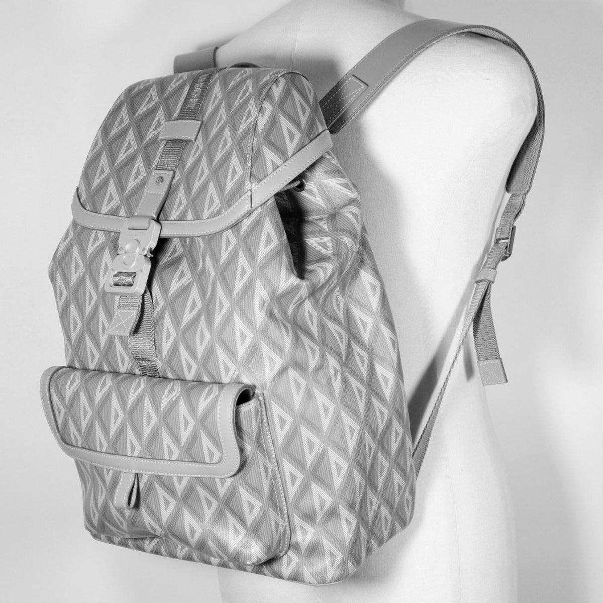 Christian Dior Gray Pvc Backpack (Pre-Owned)