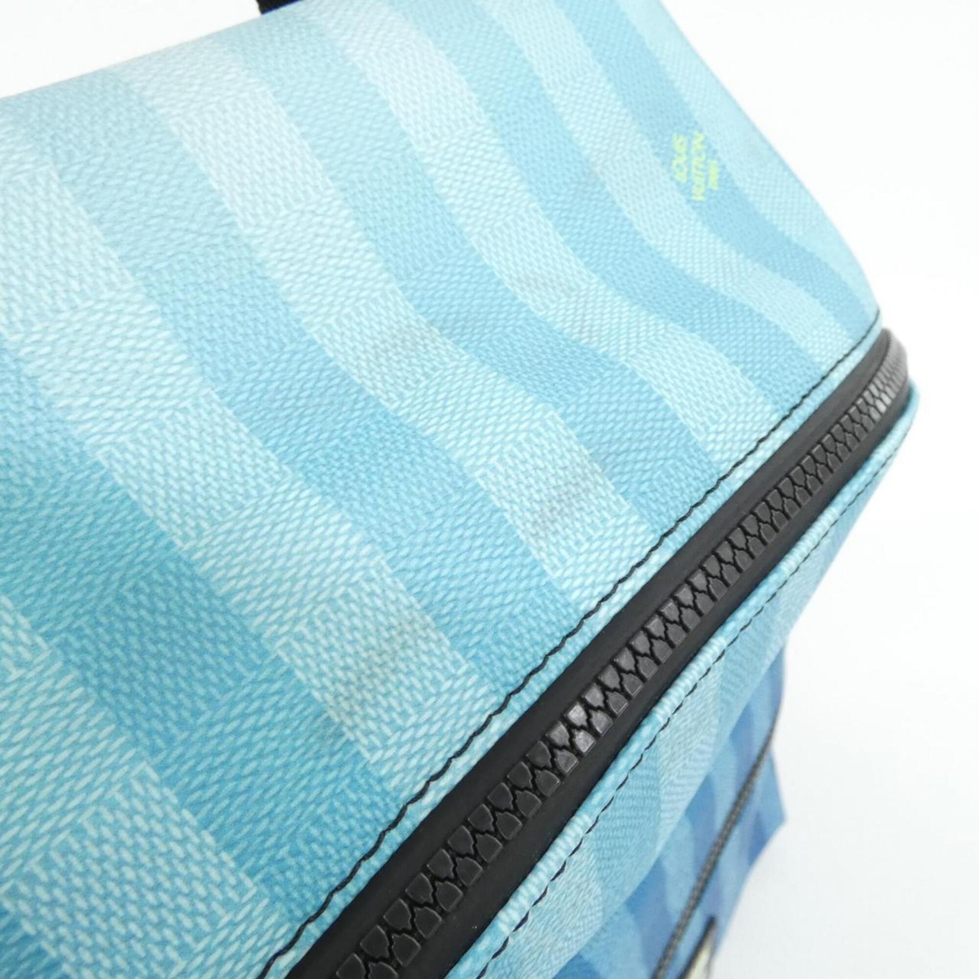 Louis Vuitton Blue Vert Coated Canvas Backpack (Pre-Owned)
