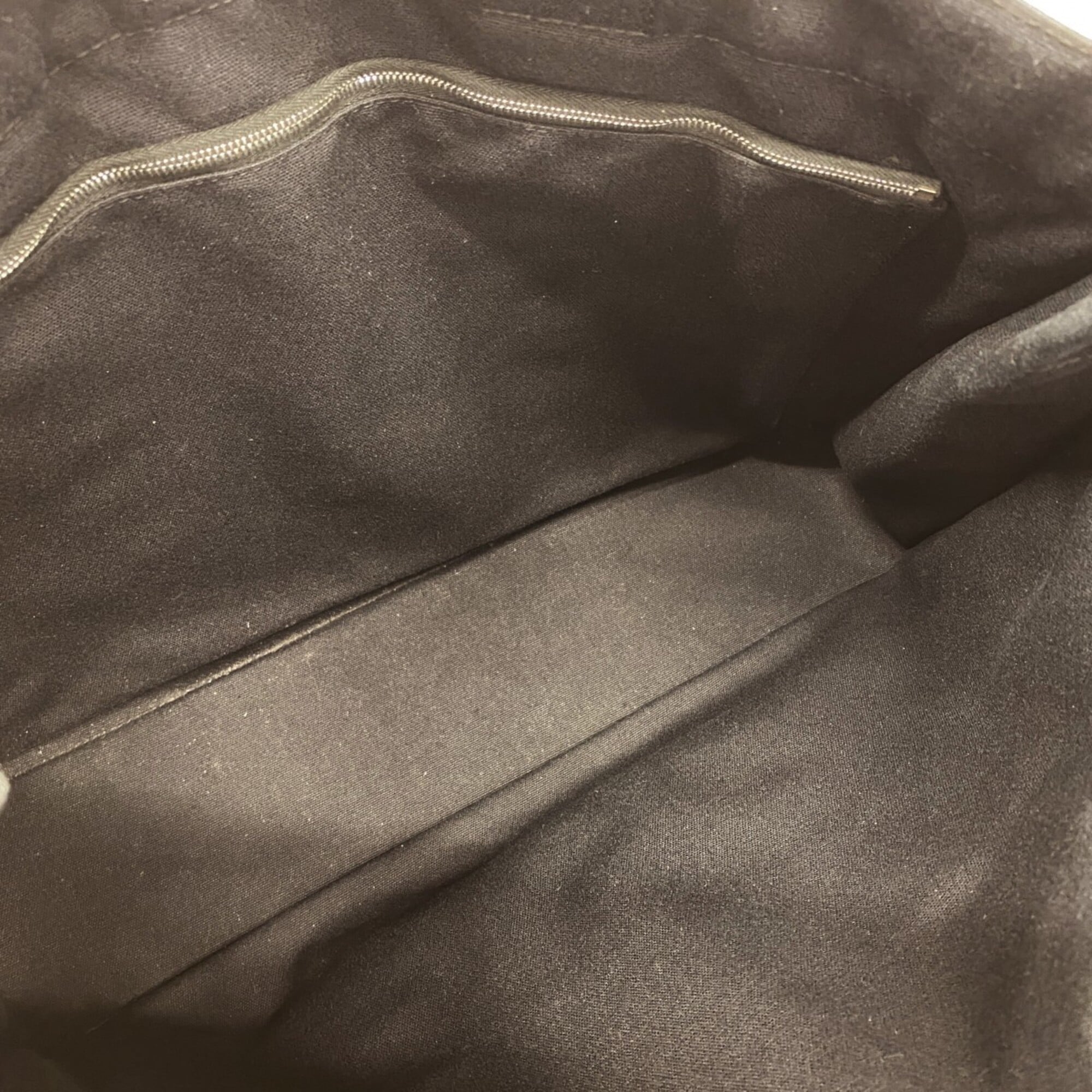 Hermes Black Gray Canvas Tote Bag (Pre-Owned)
