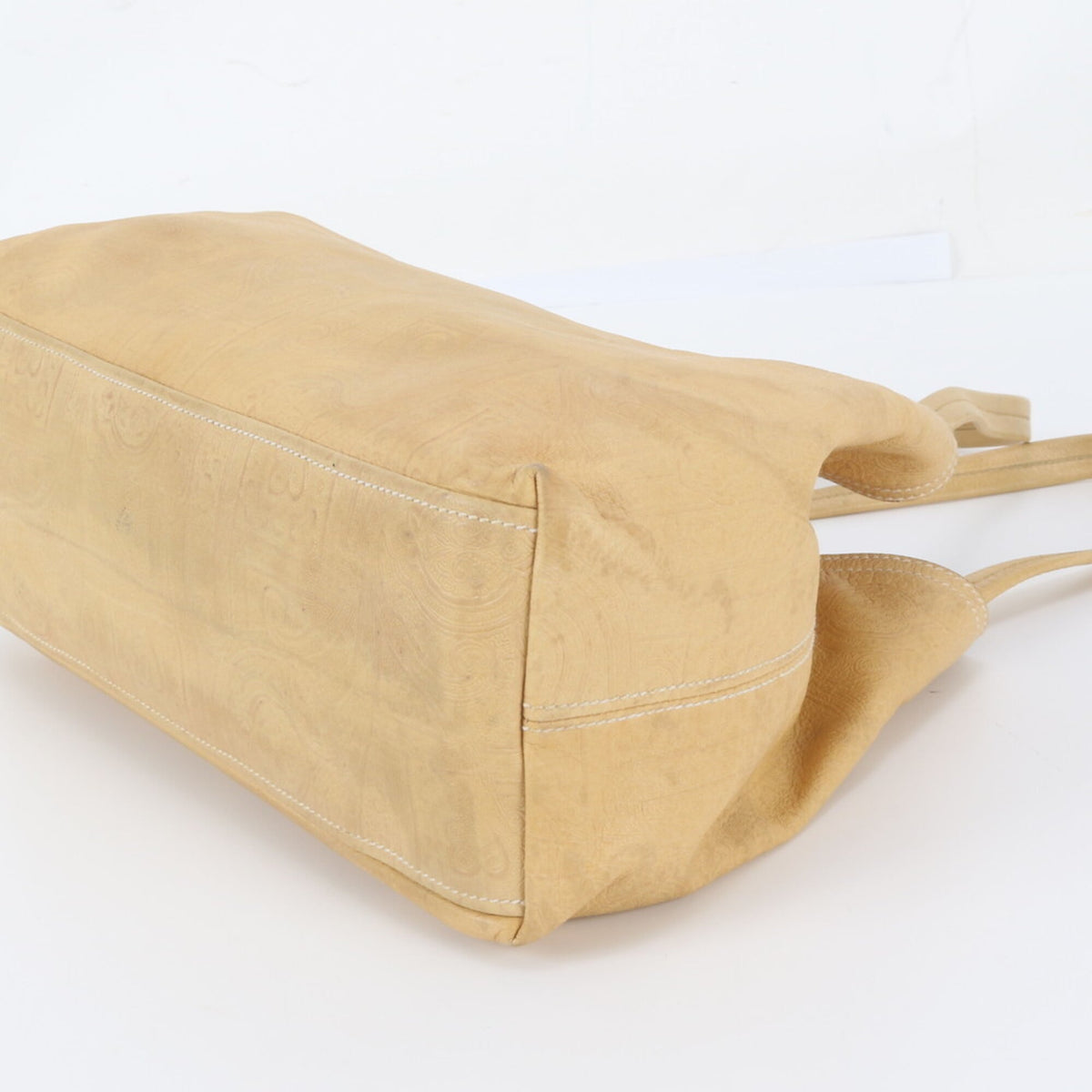 Prada Yellow Leather Handbag Shoulder Bag Tote Bag (Pre-Owned)
