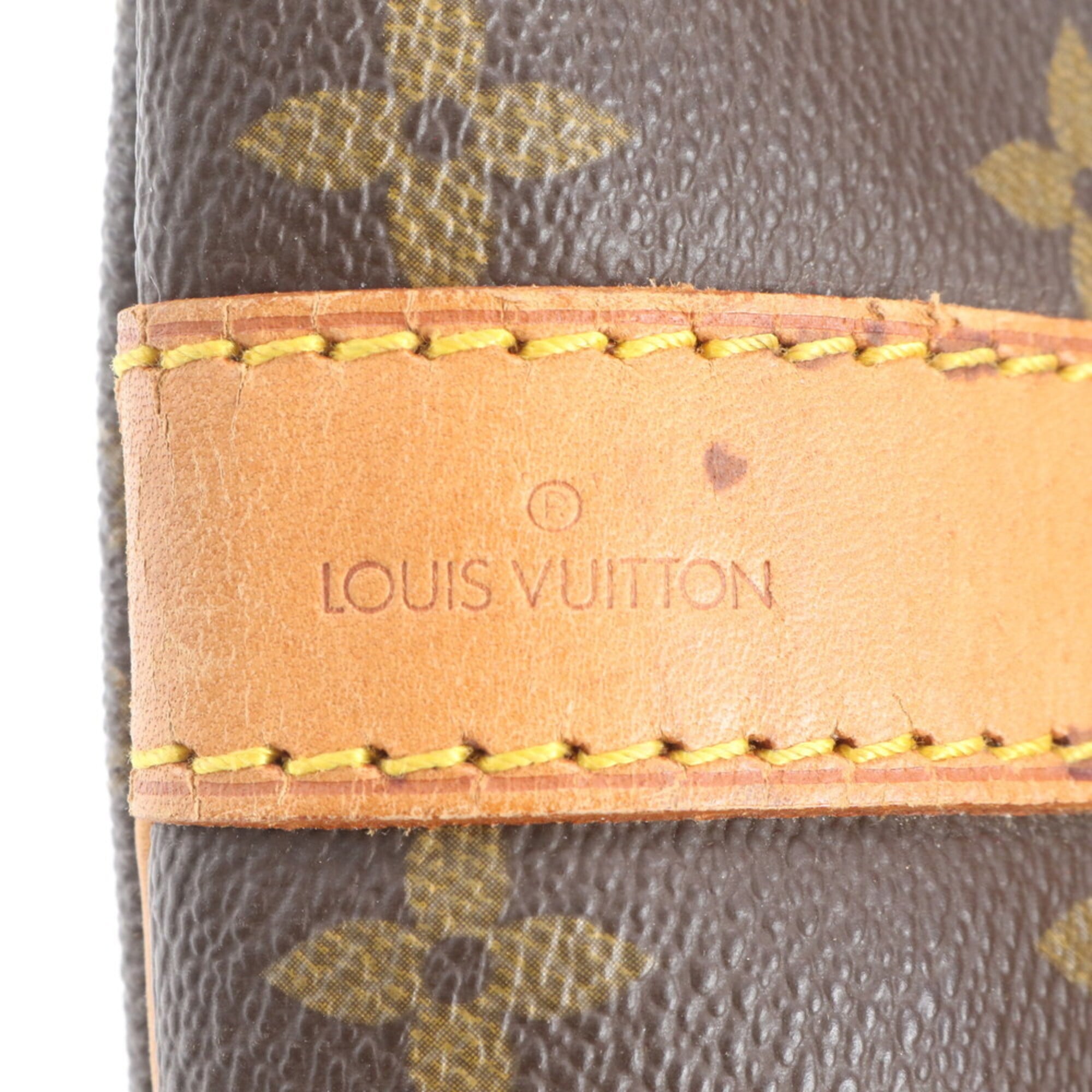 Louis Vuitton Monogram Brown Leather Coated Canvas Handbag (Pre-Owned)
