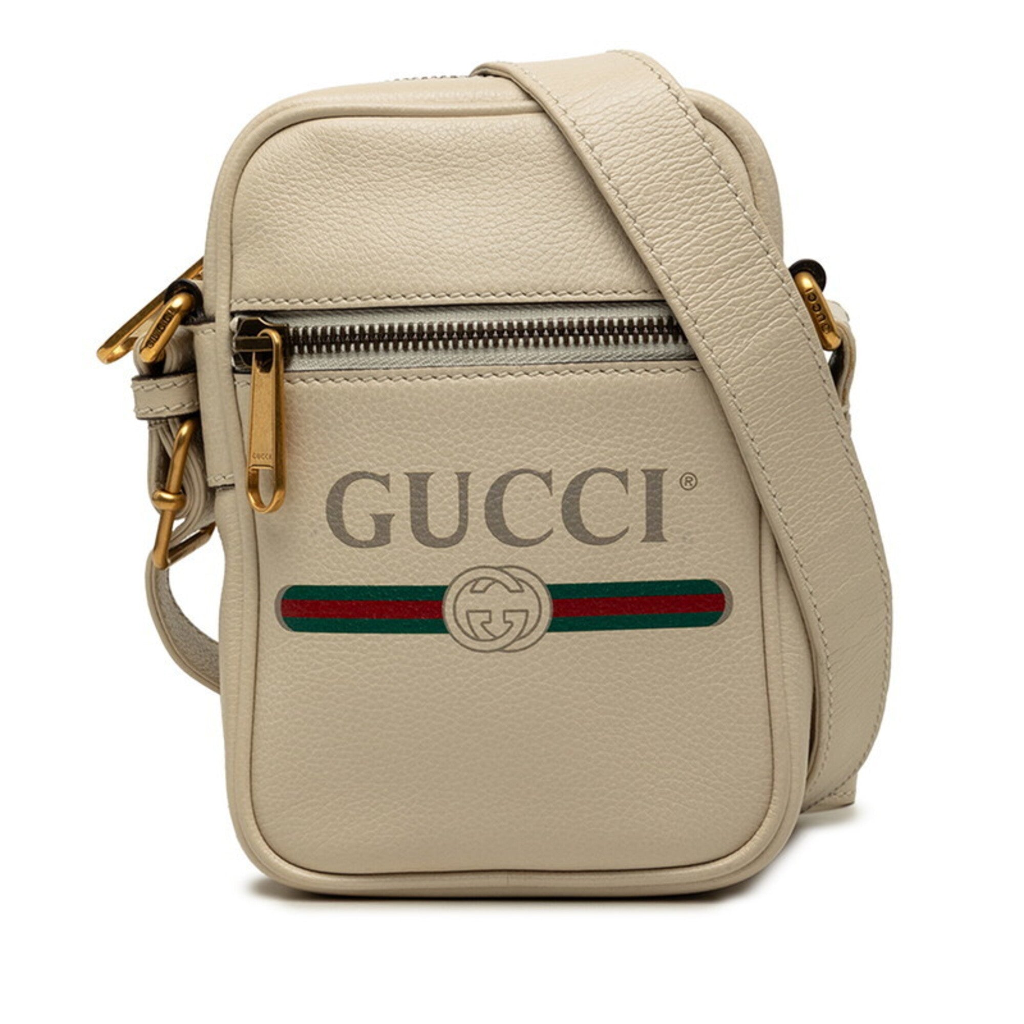 Gucci White Leather Shoulder Bag (Pre-Owned)