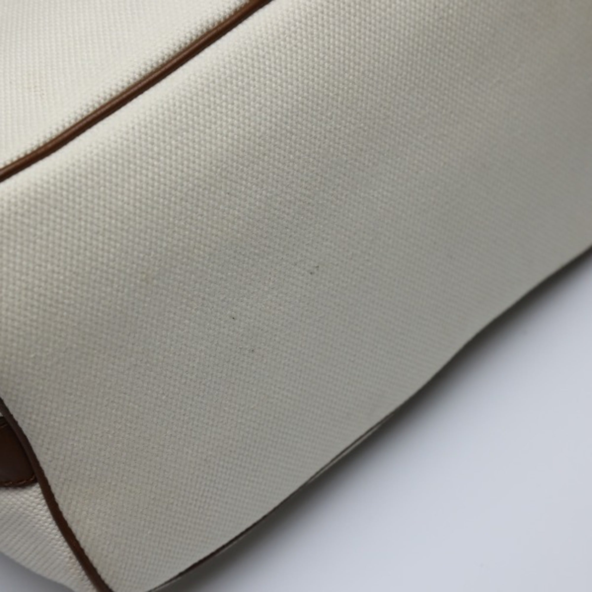 Michael Kors Brown White Canvas Tote Bag (Pre-Owned)