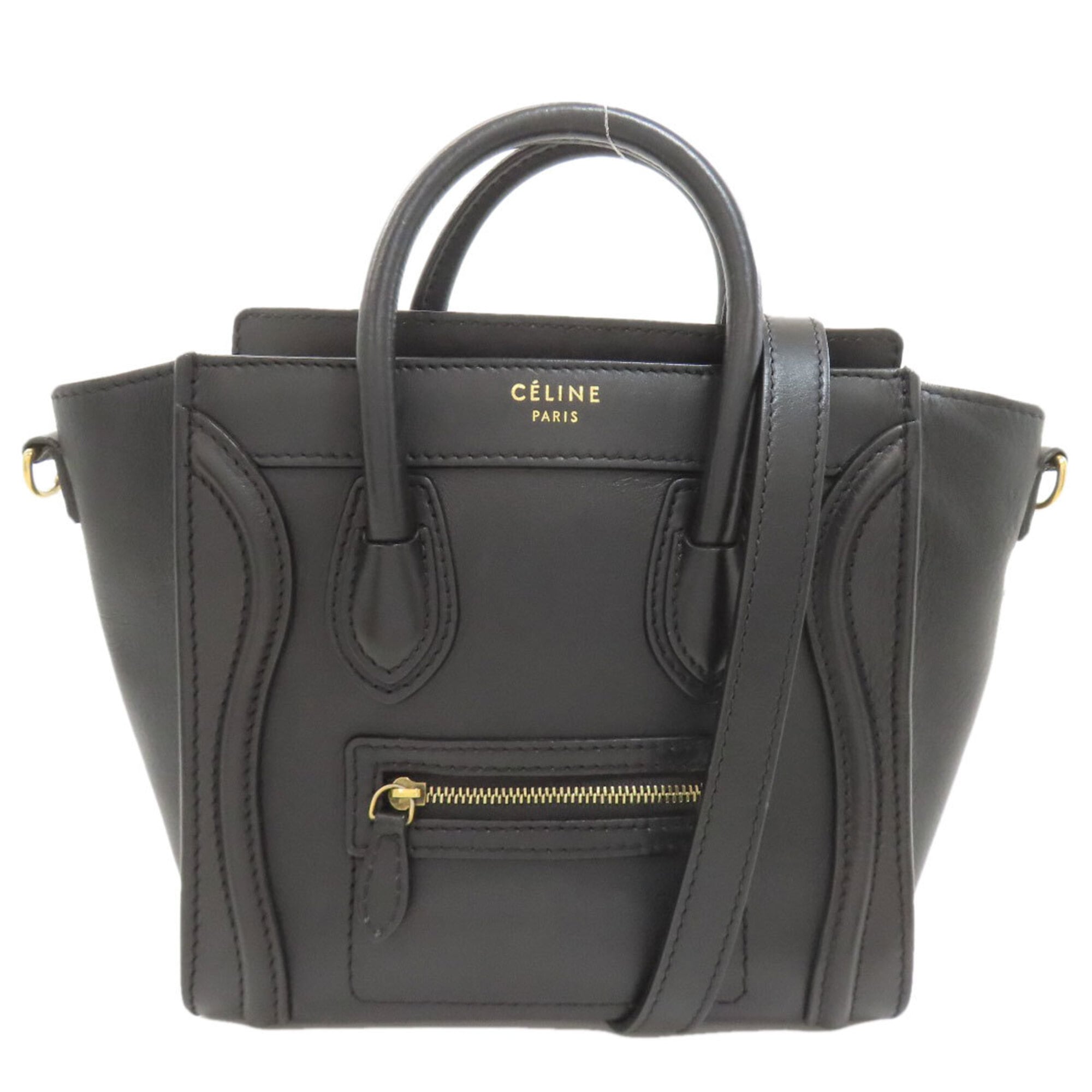 Celine Black Leather Handbag (Pre-Owned)