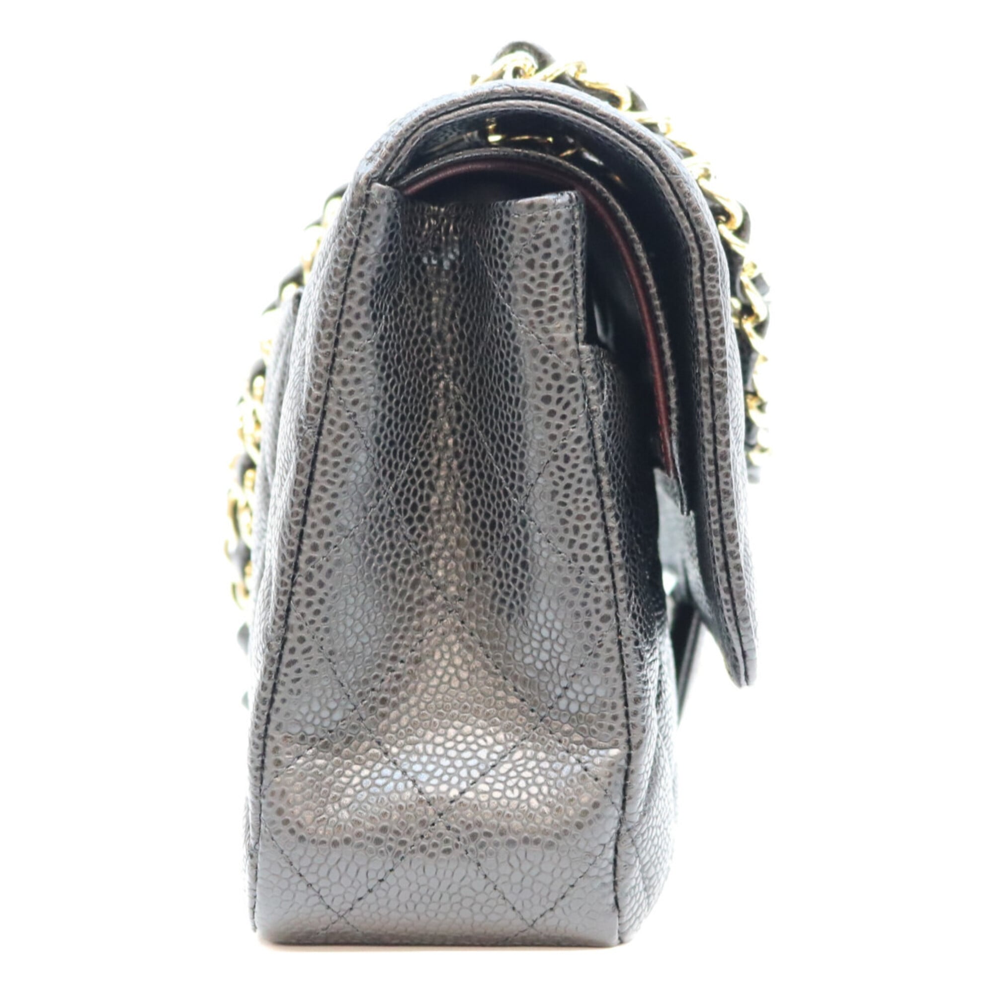 Chanel Black Grained Calfskin Shoulder Bag (Pre-Owned)
