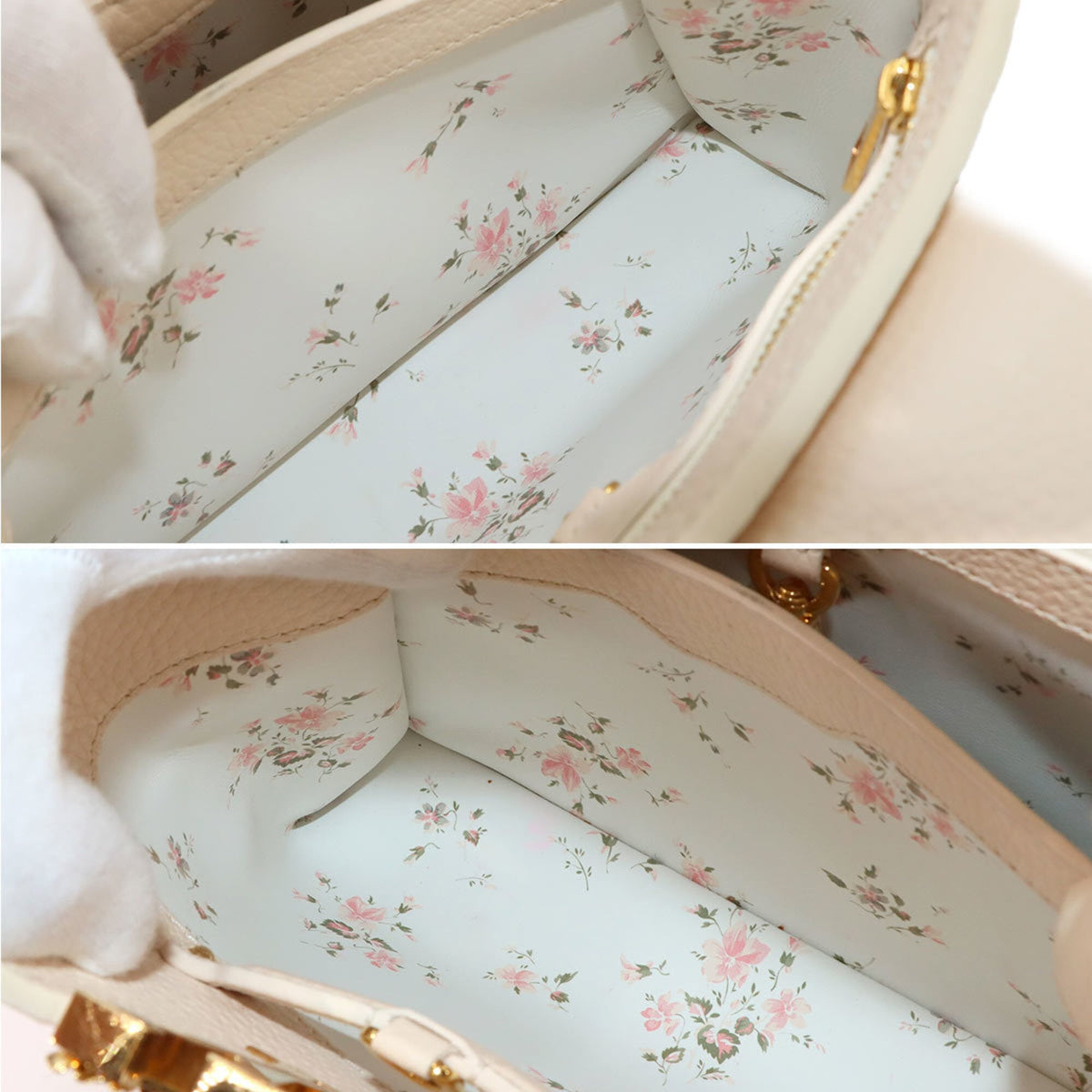 Louis Vuitton Capucines Light Beige Handbag (Pre-Owned)