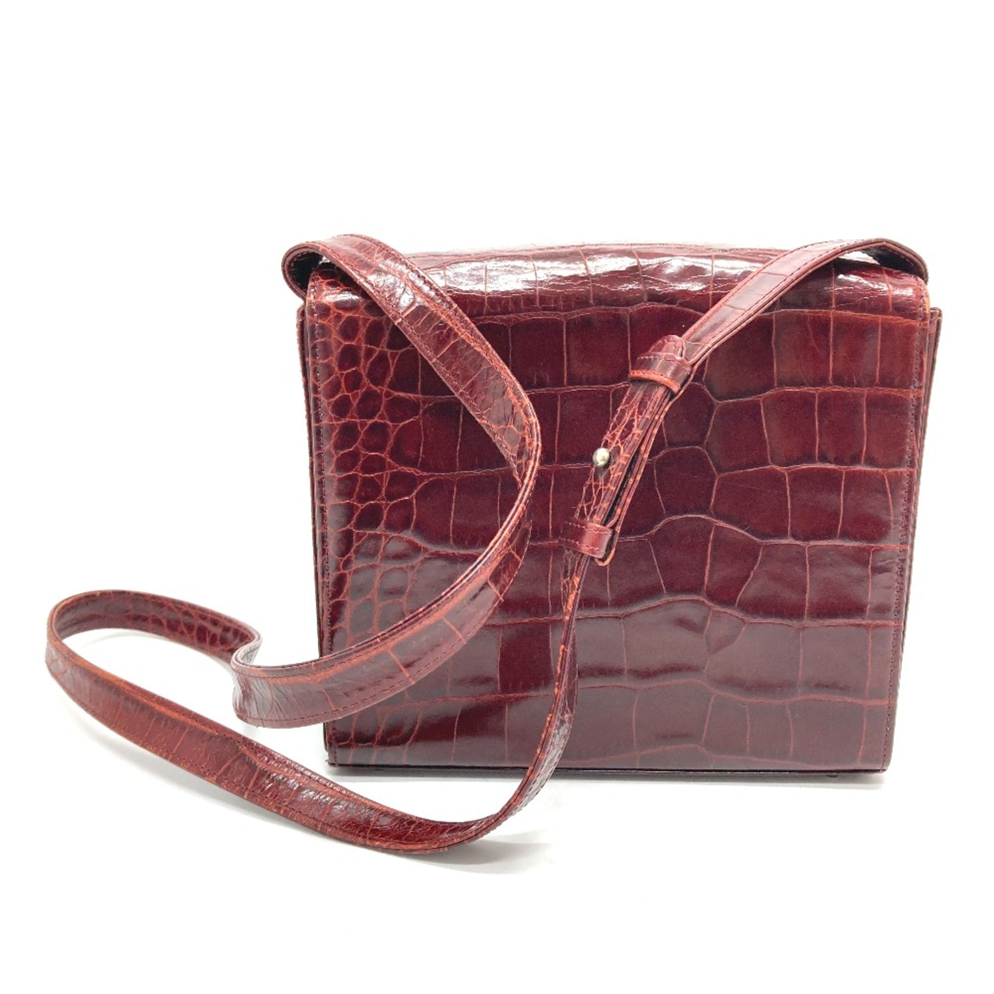 Versace Red Leather Shoulder Bag (Pre-Owned)