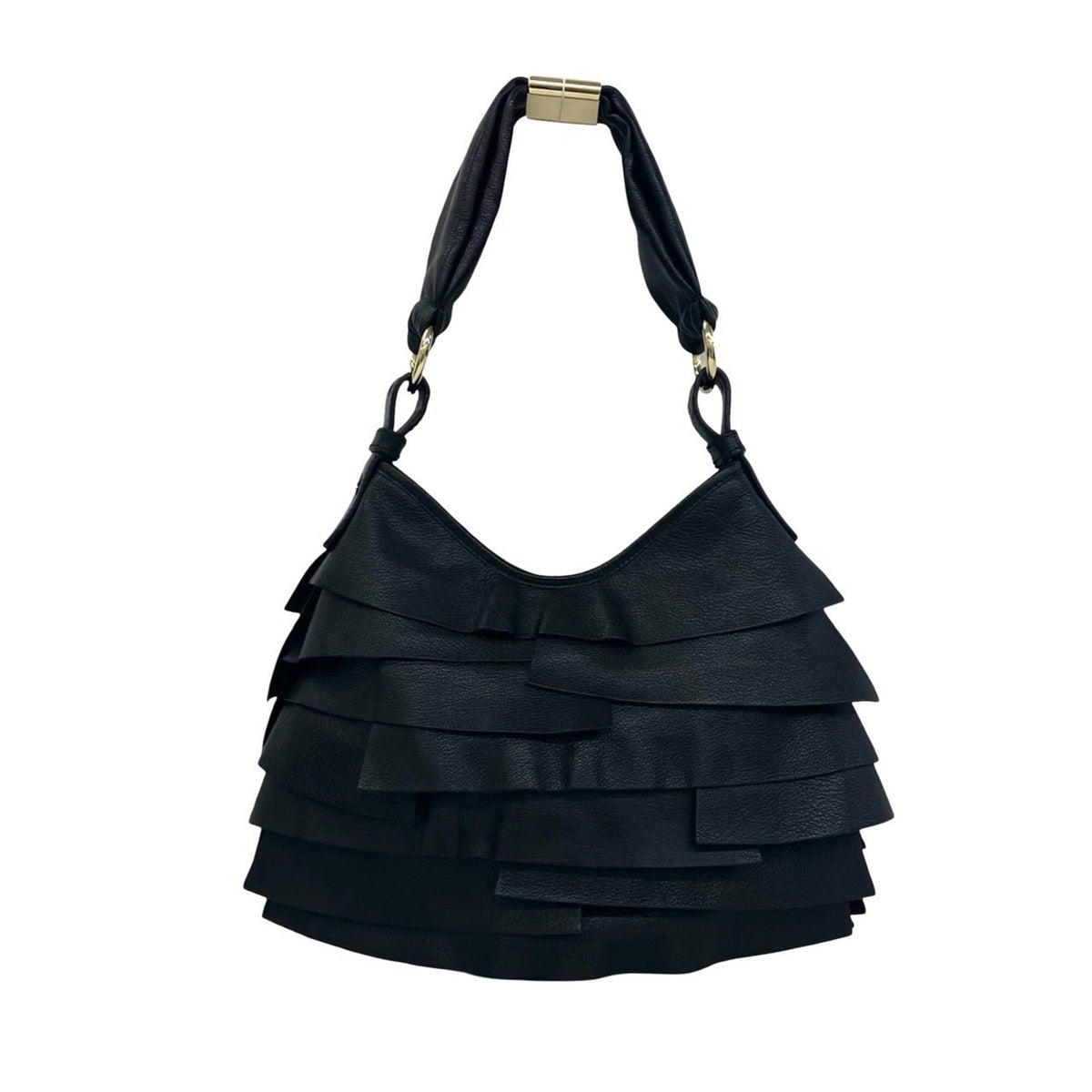 Yves Saint Laurent Black Leather Shoulder Bag (Pre-Owned)