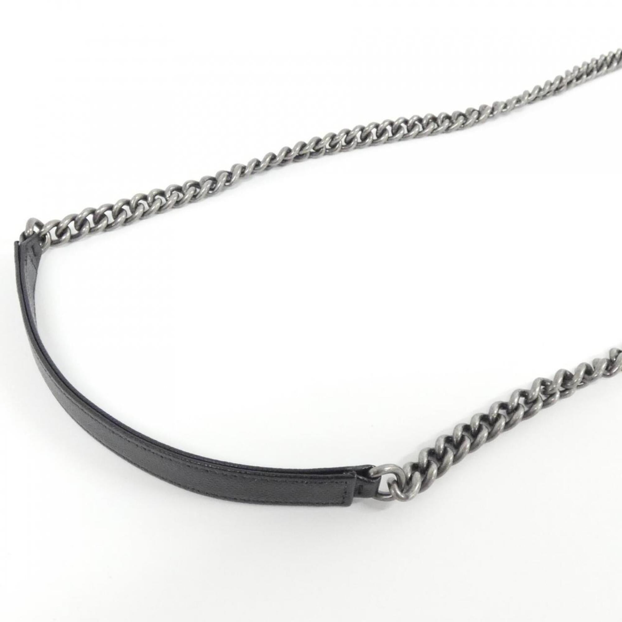 Chanel Black Grained Calfskin Chain/Shoulder Wallet (Pre-Owned)