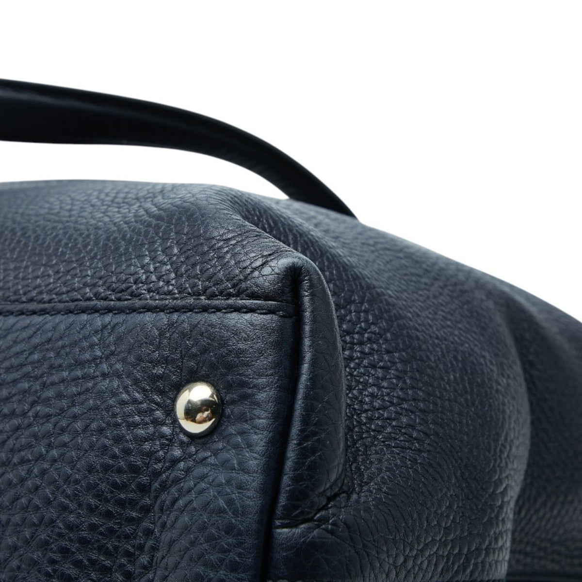 Gucci Navy Leather Shoulder Bag Tote Bag (Pre-Owned)