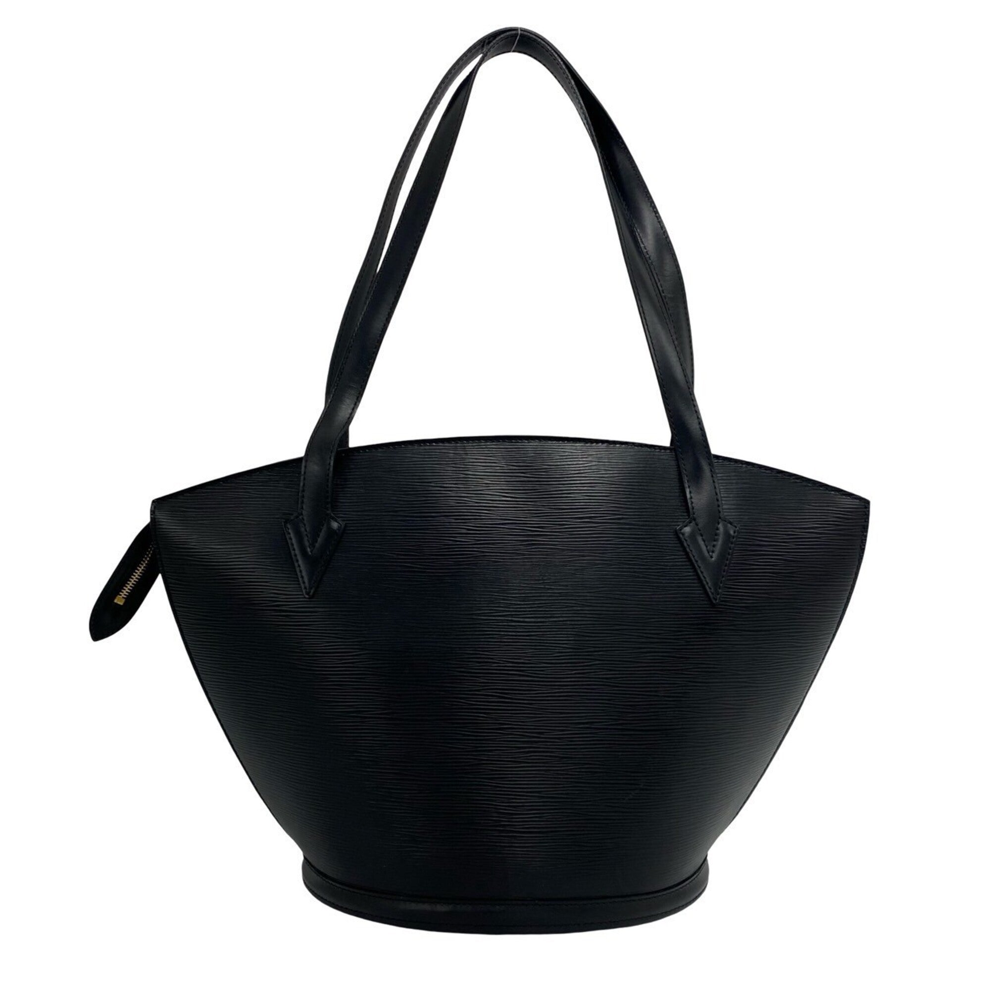 Louis Vuitton Black Leather Shoulder Bag Tote Bag (Pre-Owned)