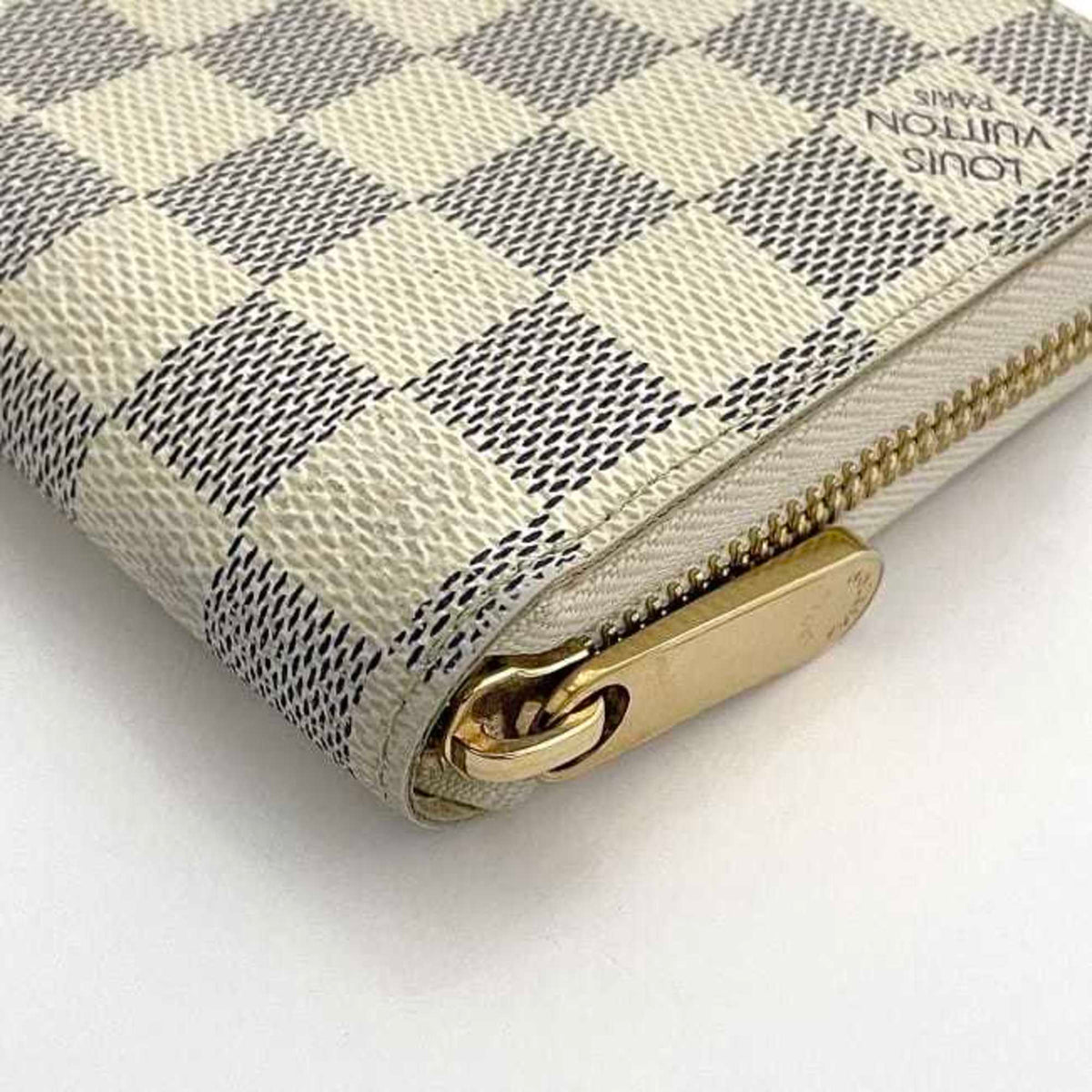Louis Vuitton Gray White Damier Canvas Long Wallet (Bi-Fold) (Pre-Owned)