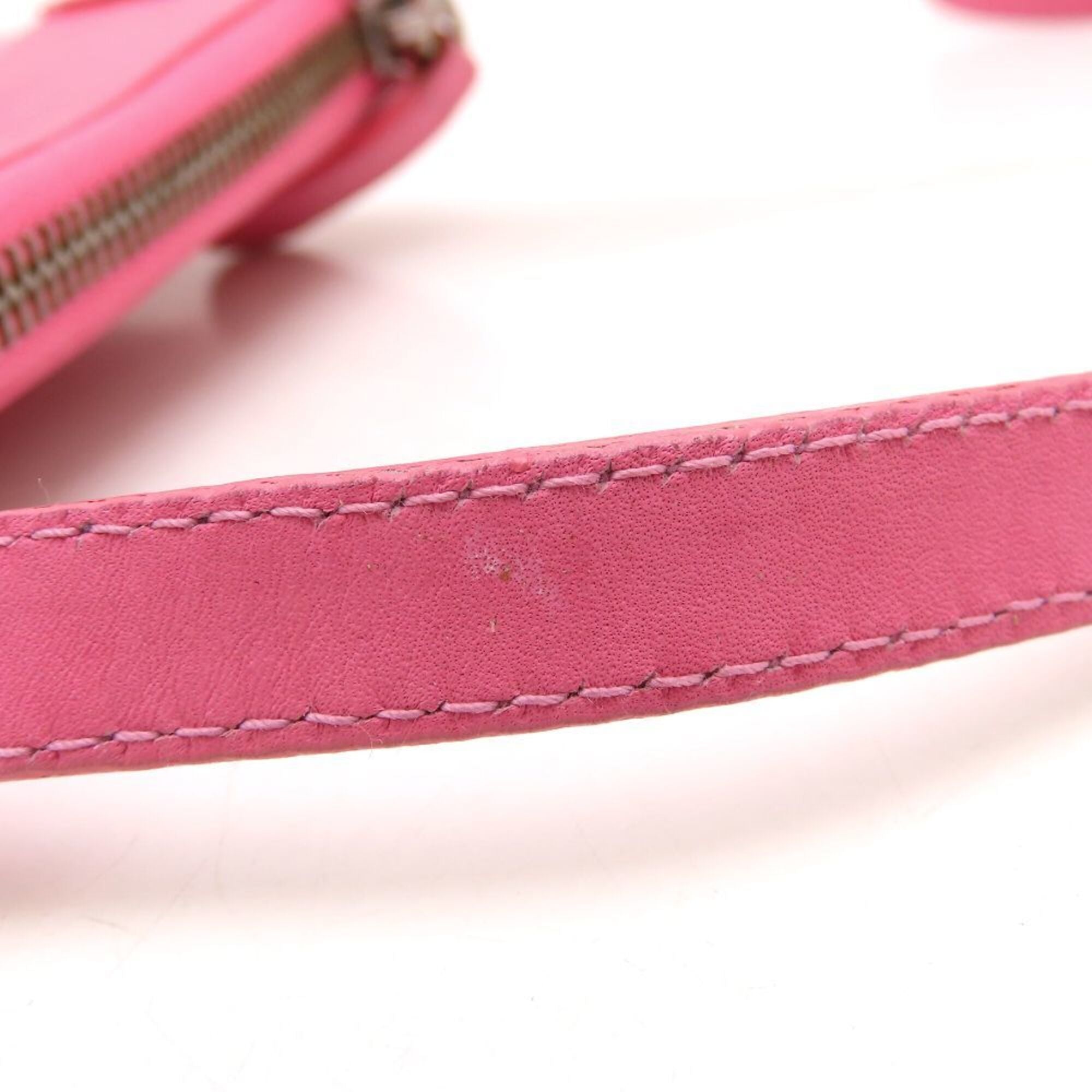 Bvlgari Logomania Pink Canvas Leather Shoulder Bag (Pre-Owned)