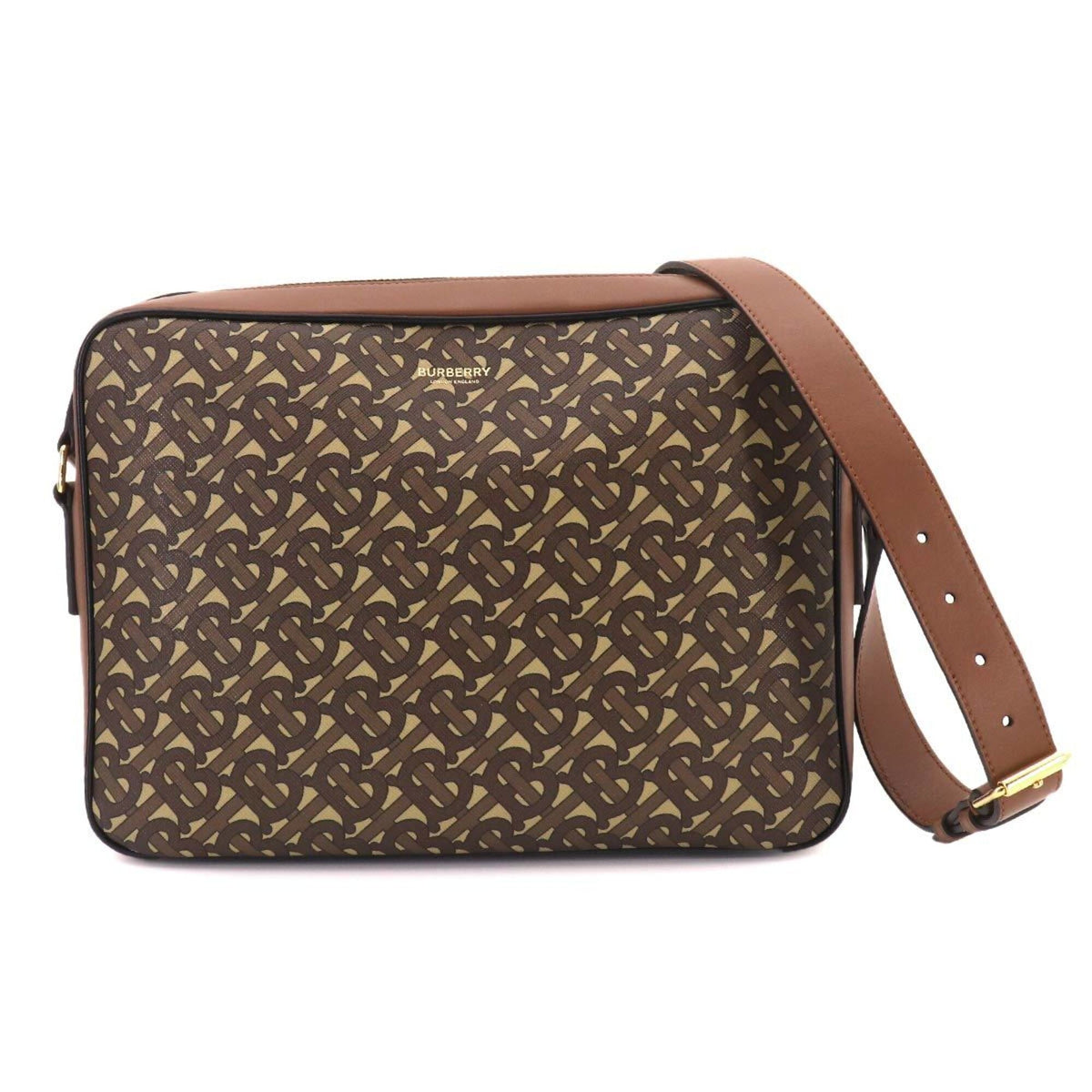 Burberry Brown Pvc Leather Handbag Shoulder Bag (Pre-Owned)