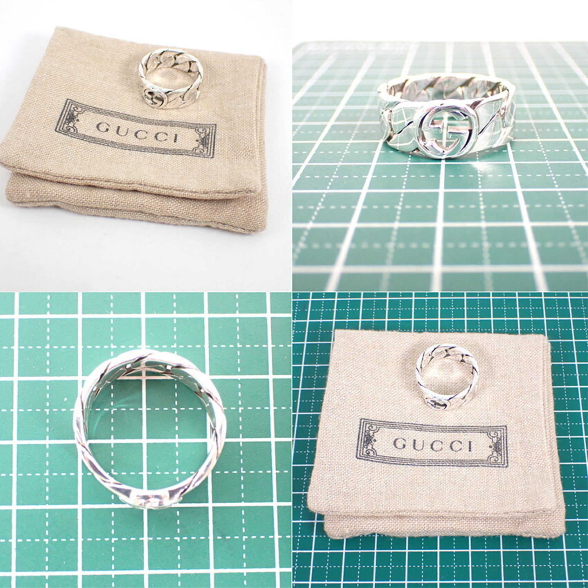 Gucci Sterling Silver 925 Band Ring (Pre-Owned)