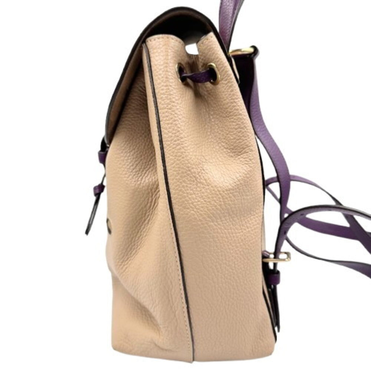 Coach Beige Yellow Leather Backpack (Pre-Owned)