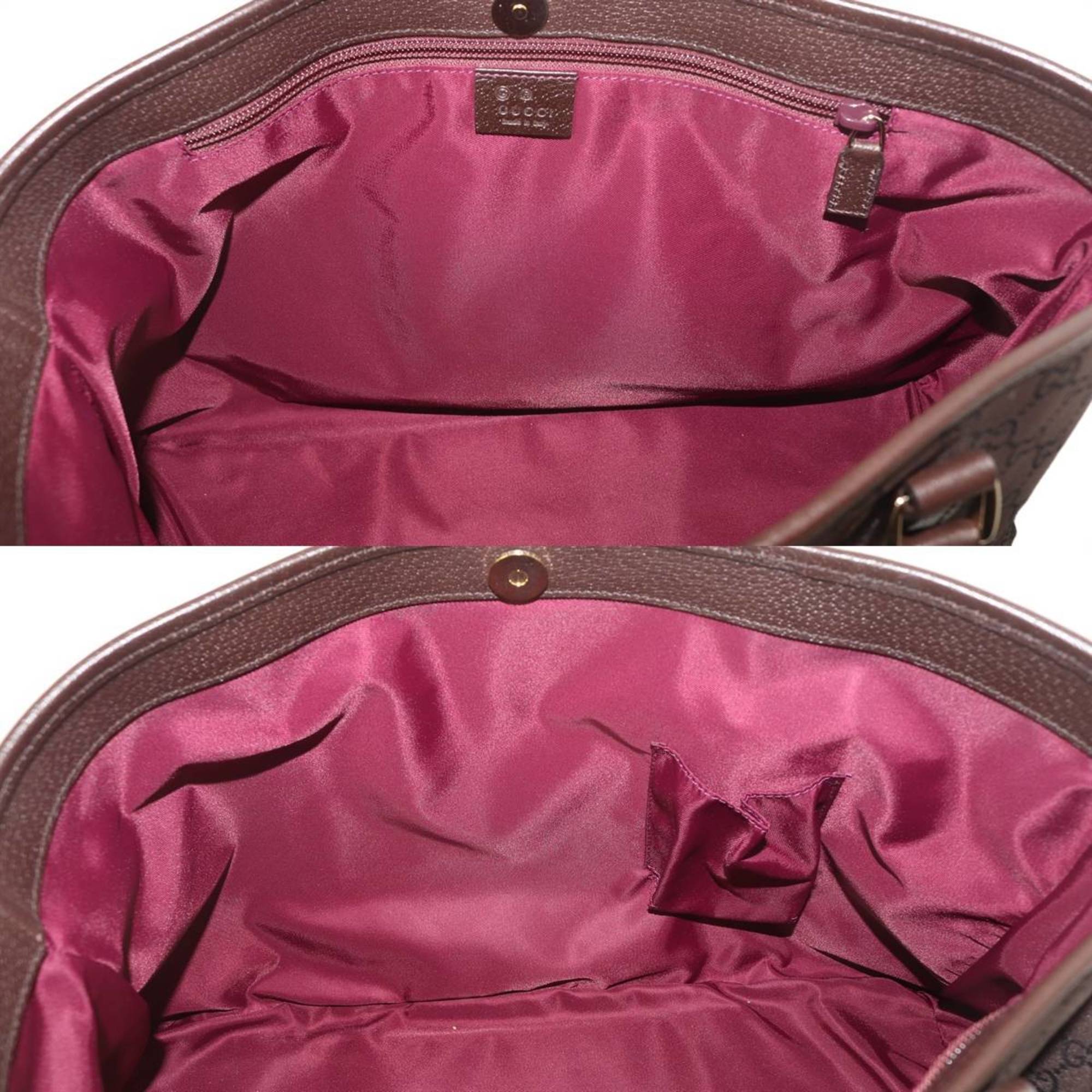 Gucci Brown Gg Canvas Tote Bag (Pre-Owned)