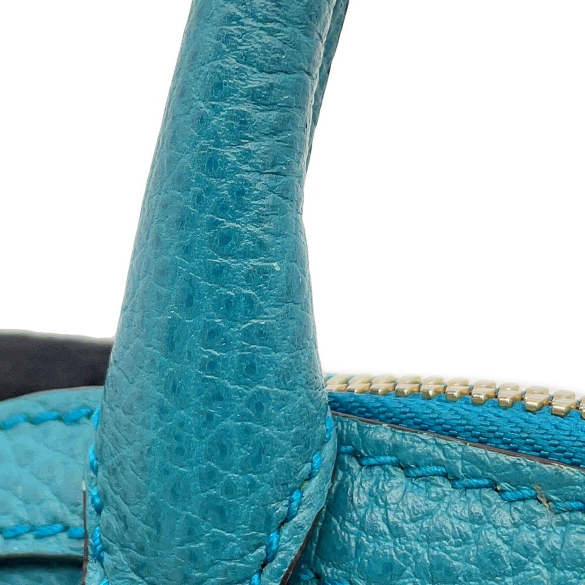 Gucci Turquoise Leather Handbag Shoulder Bag (Pre-Owned)
