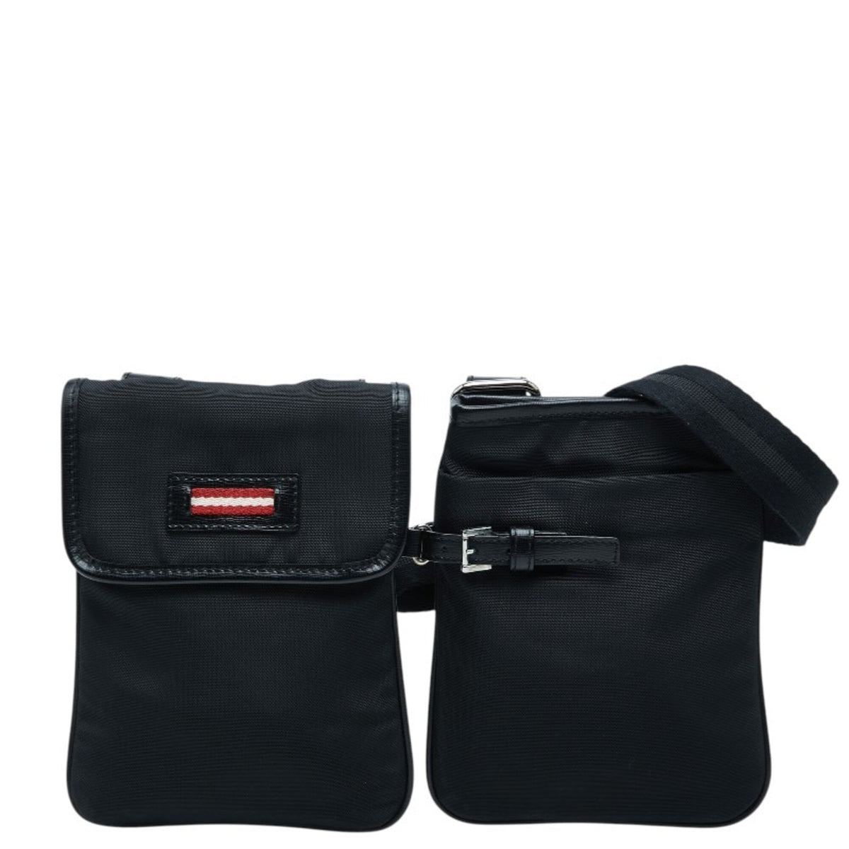 Bally Black Canvas Leather Fanny Pack Shoulder Bag (Pre-Owned)