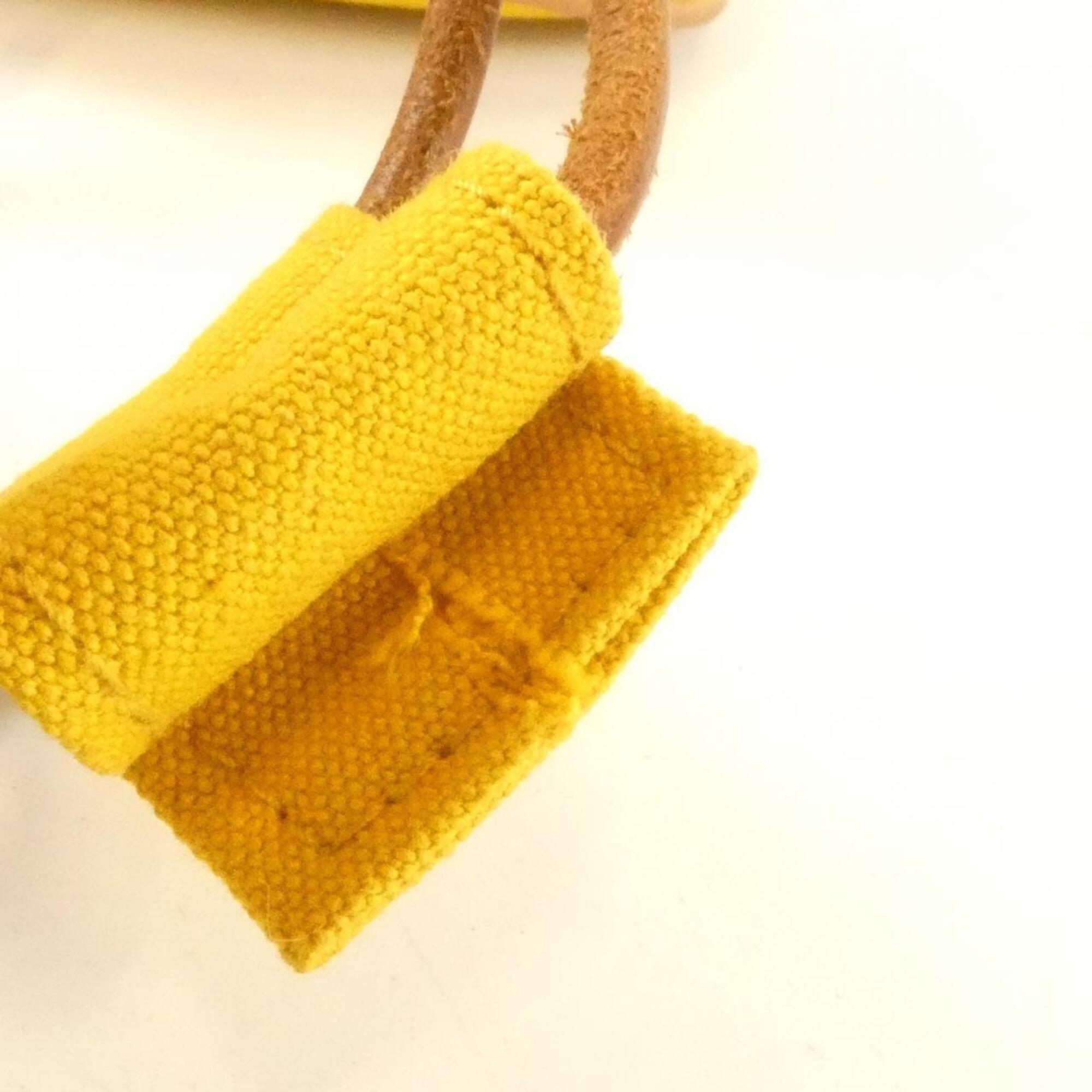 Hermes Jaune Canvas Shoulder Bag (Pre-Owned)