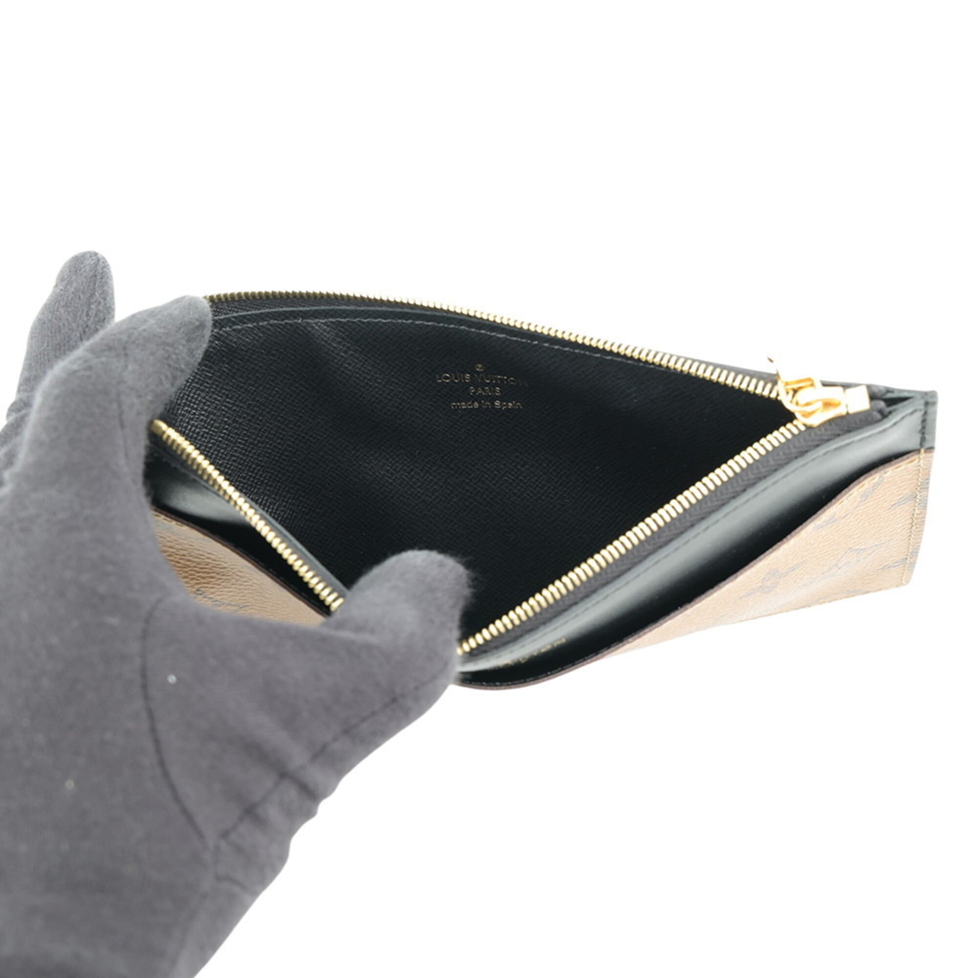 Louis Vuitton Monogram Reverse Black Noir Monogram Reverse Coin Purse/Coin Case (Pre-Owned)