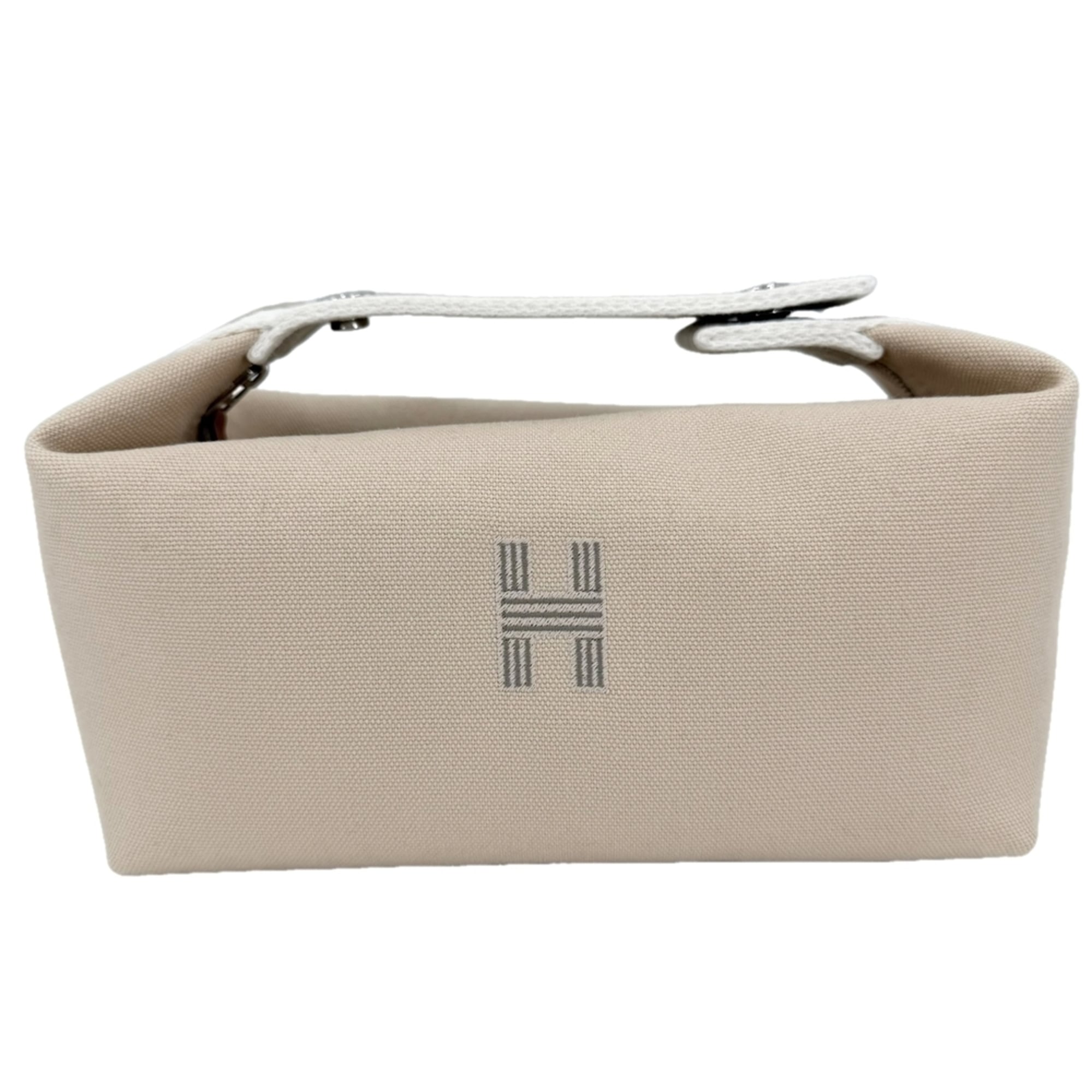 Hermes Beige White Toile H Handbag (Pre-Owned)