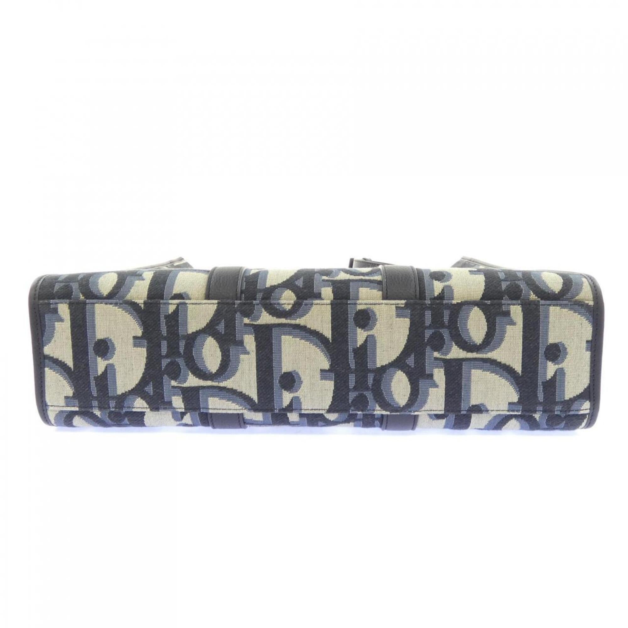 Christian Dior Beige Navy Handbag (Pre-Owned)