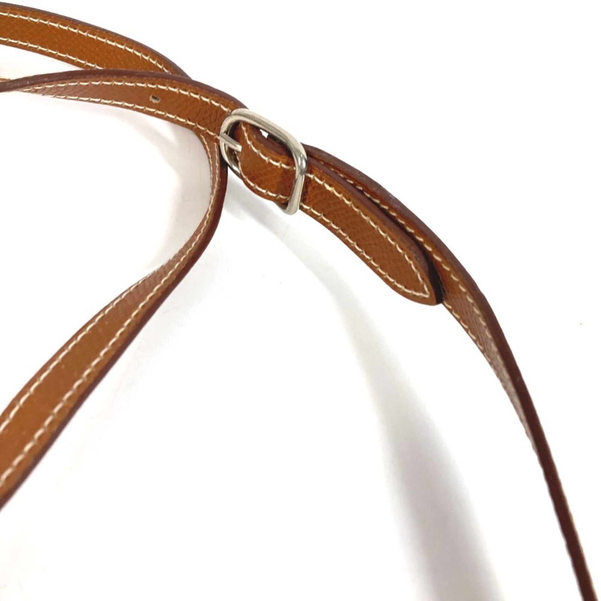 Hermes Brown Leather Pochette Shoulder Bag (Pre-Owned)