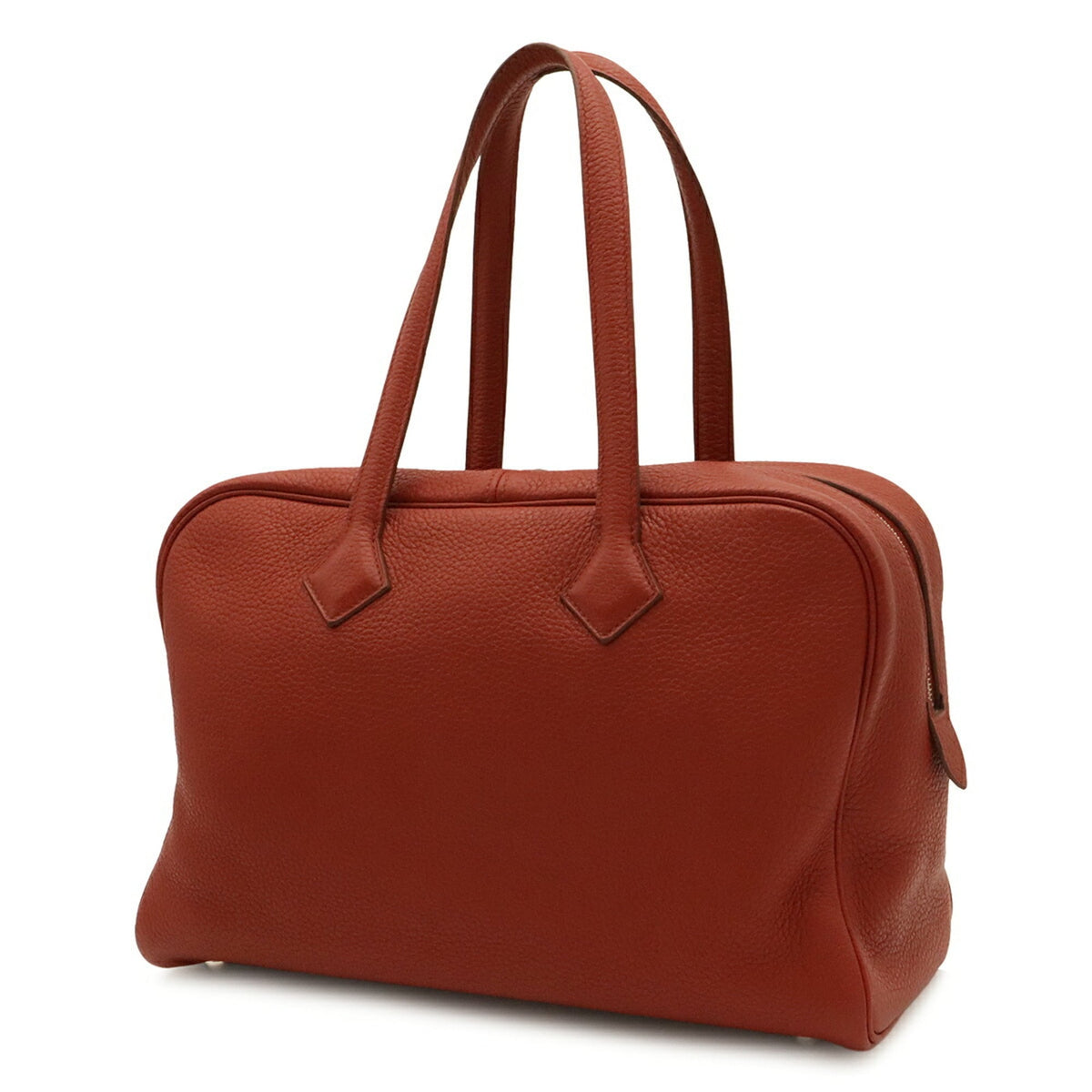 Hermes Red Color Taurillon Clemence Leather Handbag Shoulder Bag (Pre-Owned)