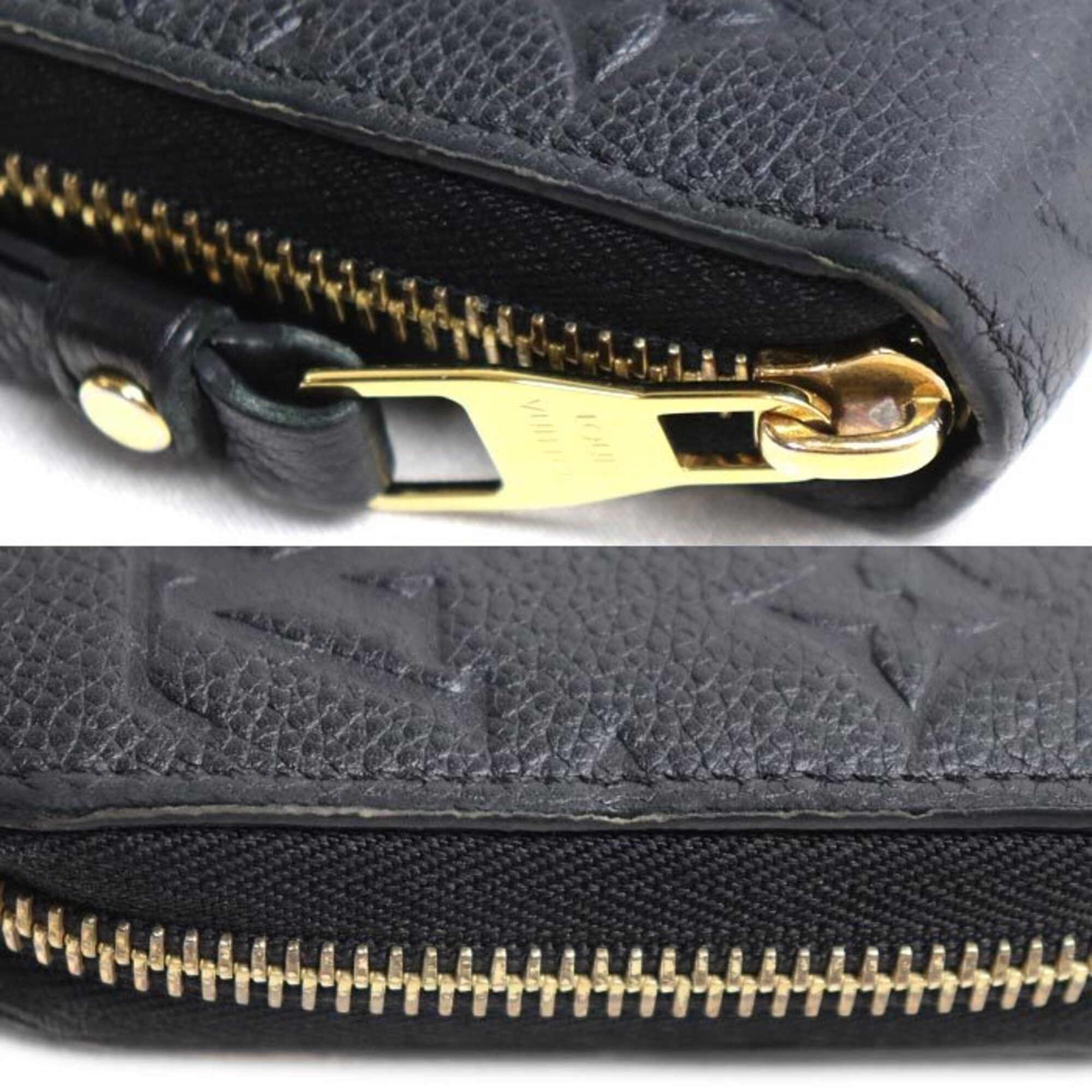 Louis Vuitton Black Monogram Empreinte Long Wallet (Bi-Fold) (Pre-Owned)