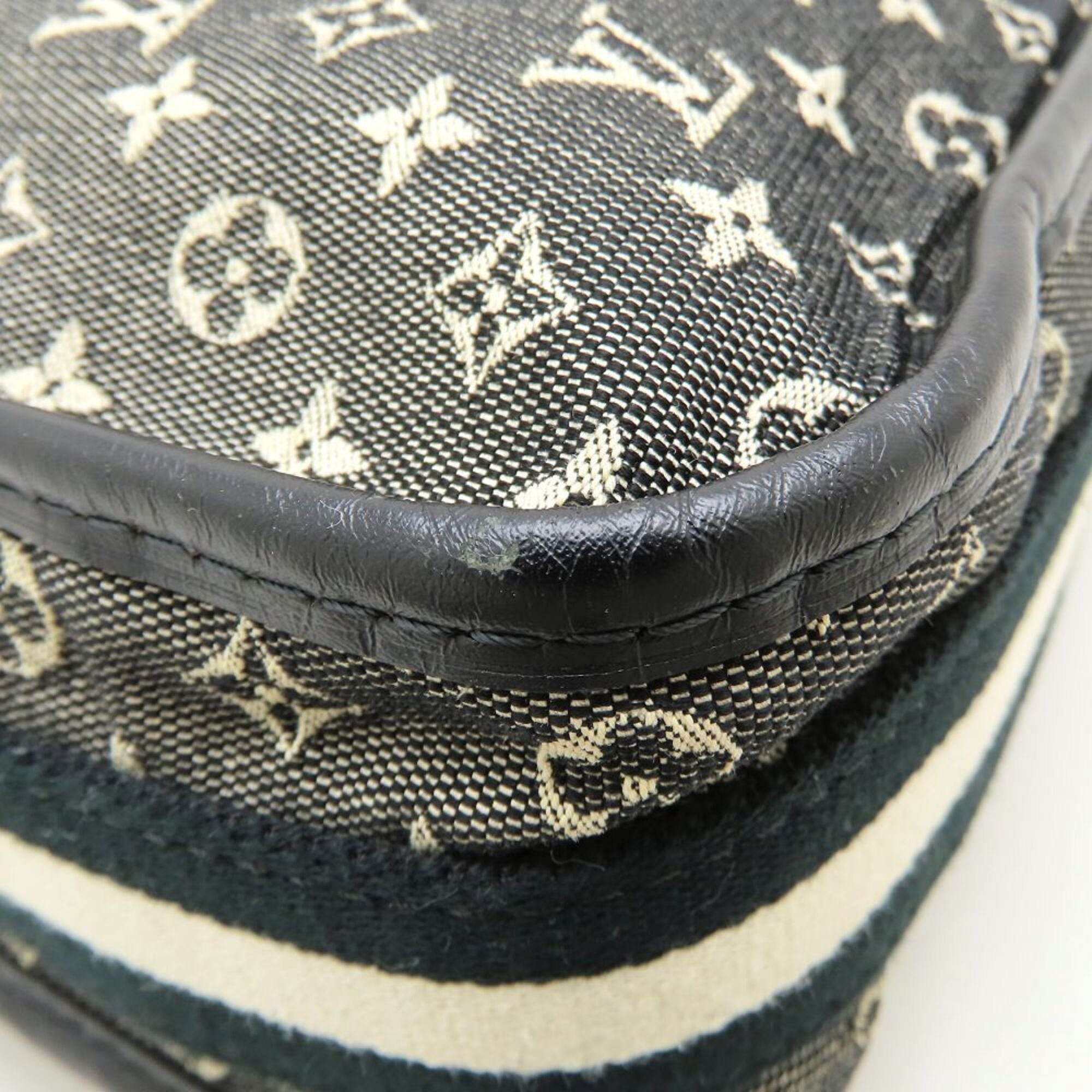 Louis Vuitton Noir Monogram Mini Canvas Leather Shoulder Bag (Pre-Owned)